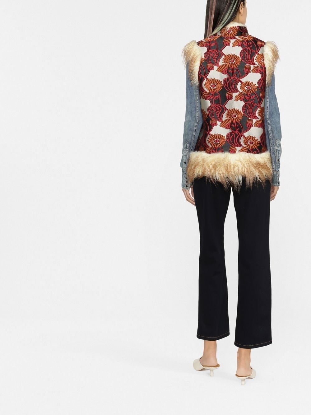 faux-fur trimmed gliet - 4