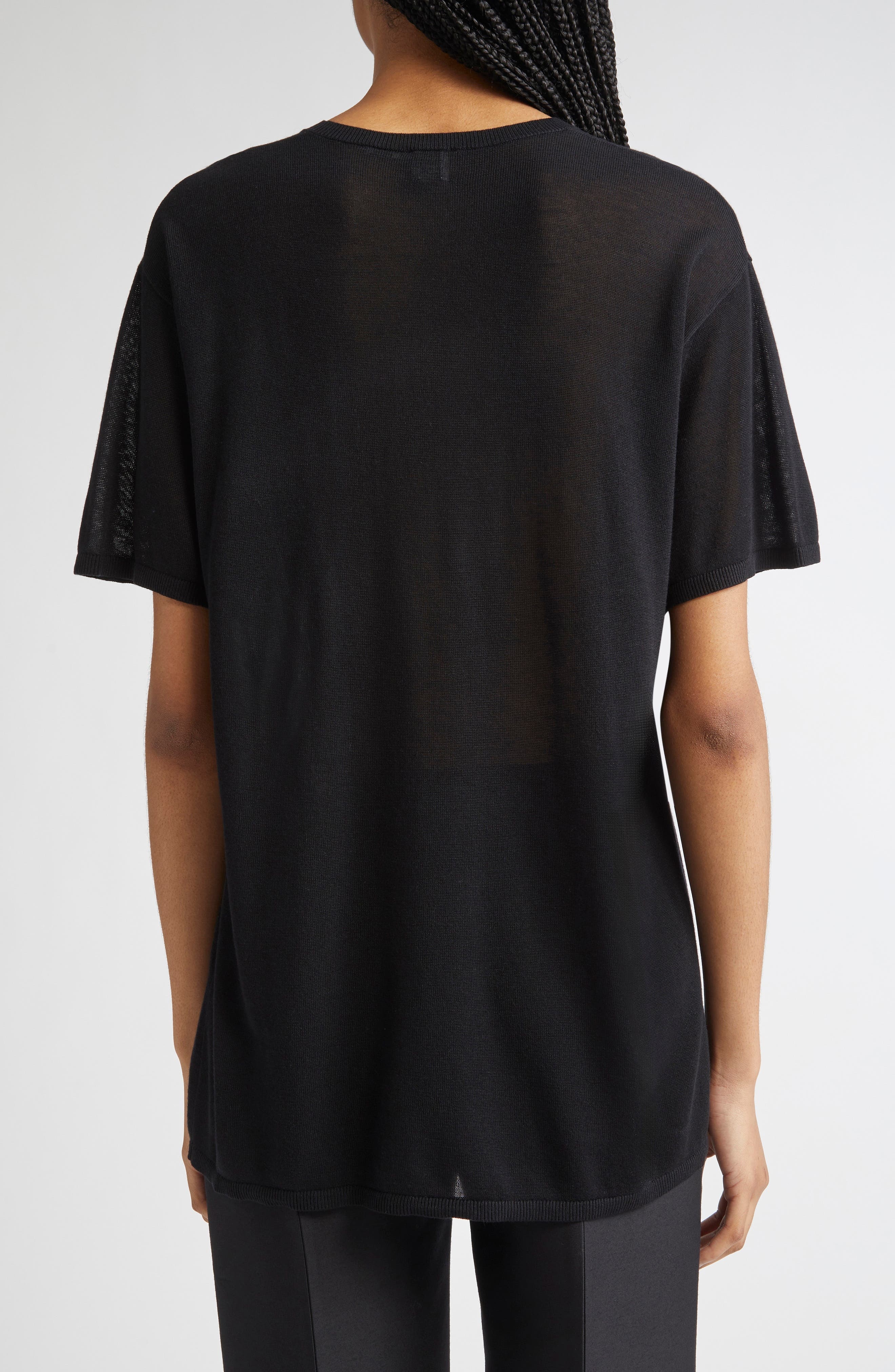 TOTEME Knit T-Shirt in Black at Nordstrom - 2