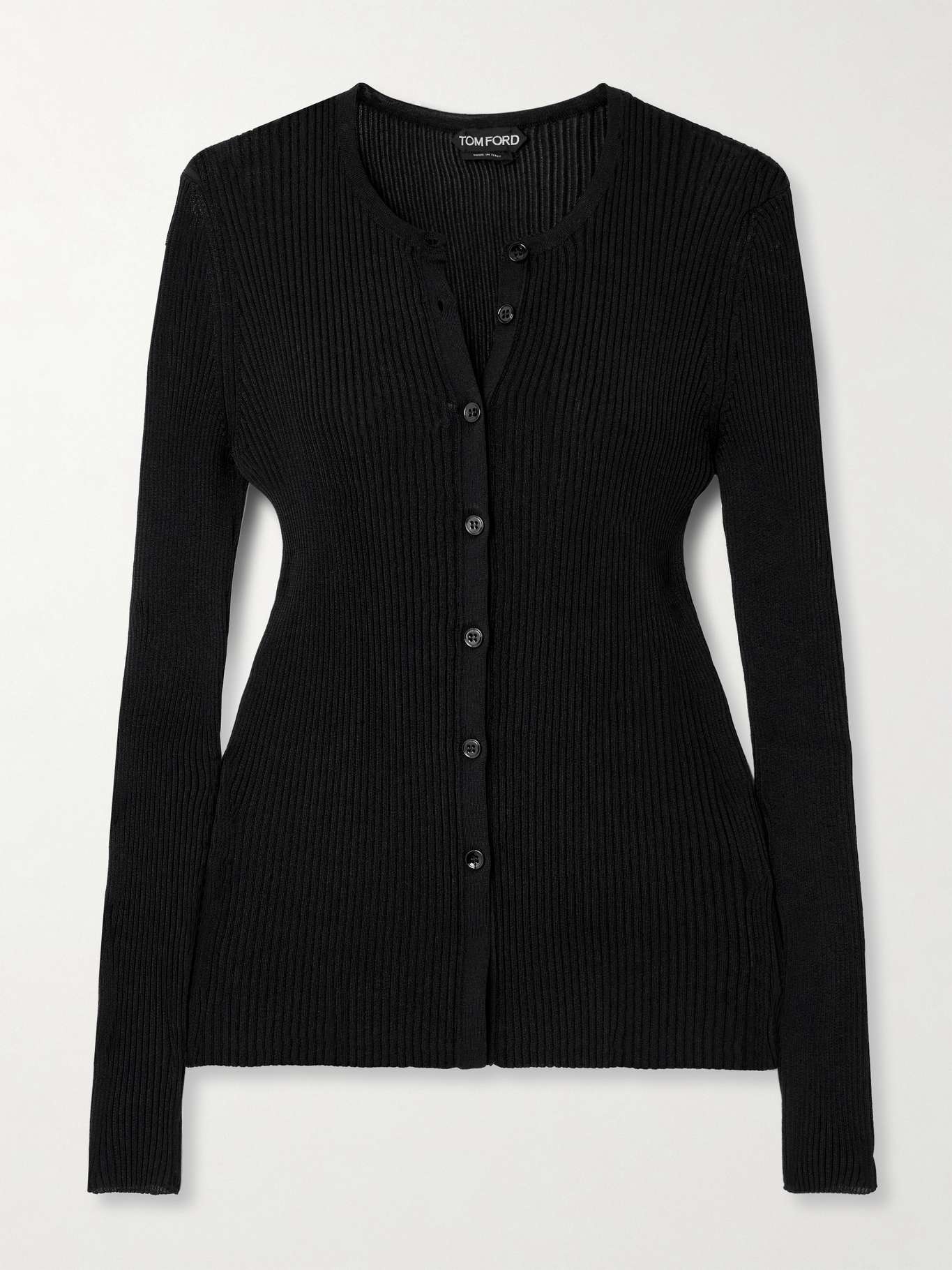 Ribbed-knit cardigan - 1