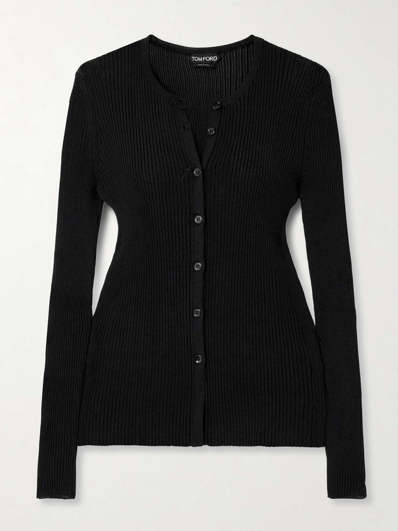 Ribbed-knit cardigan 1