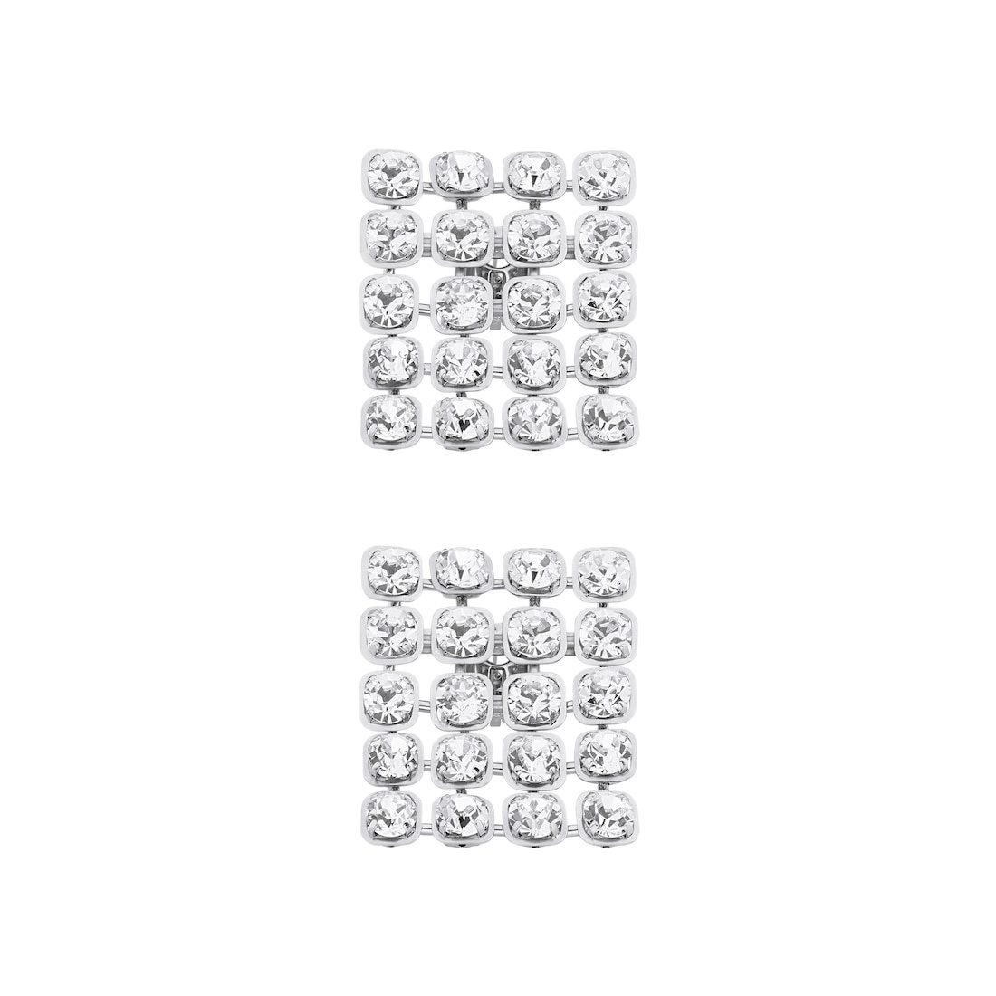 Women's 10pm Earrings in Shiny Silver - 2