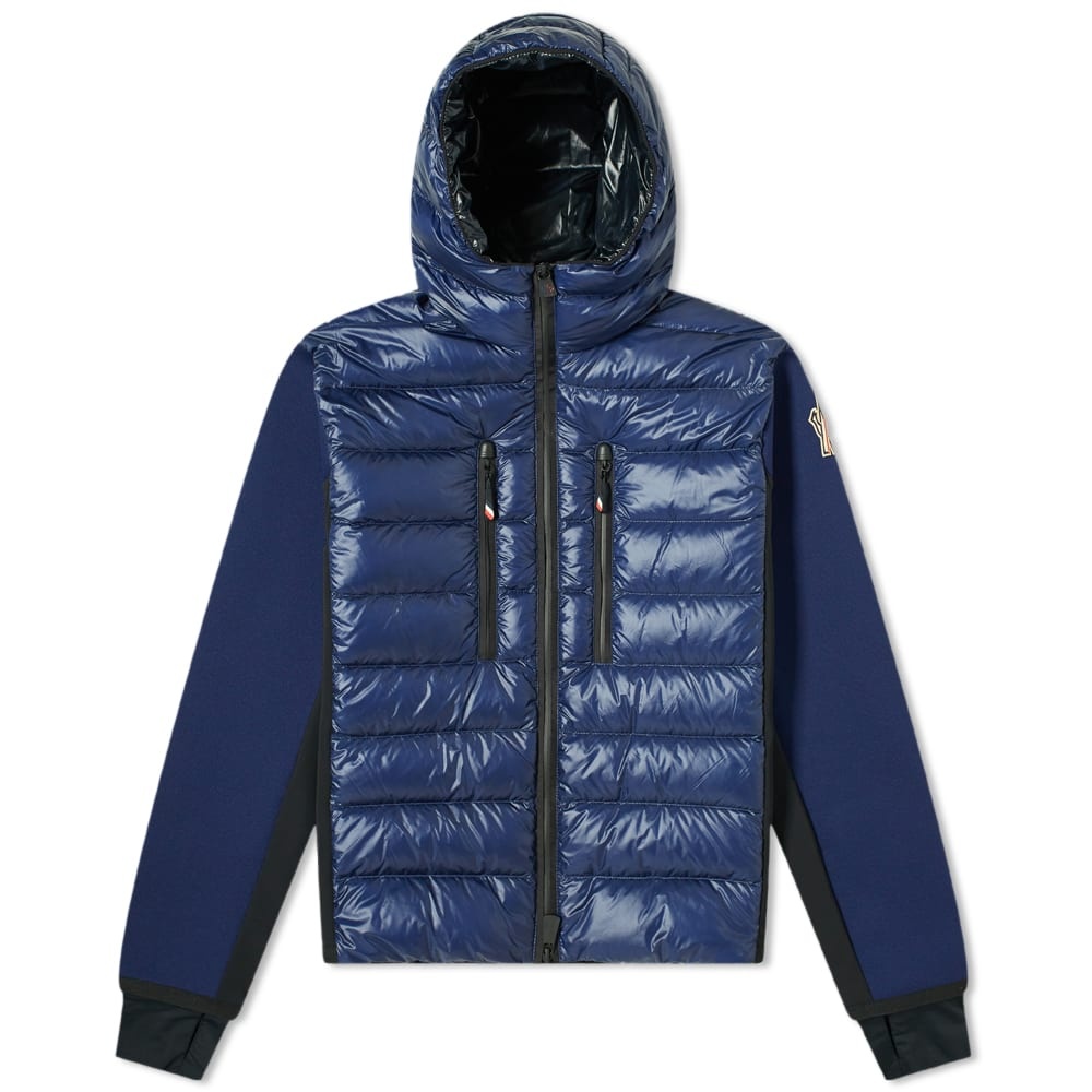 Moncler Grenoble Knitted Arm Hooded Down Jacket - 1