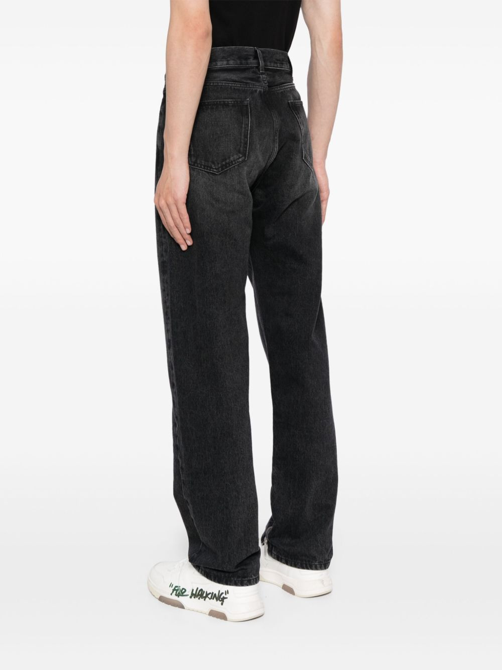 zip-detail straigh-leg jeans - 4
