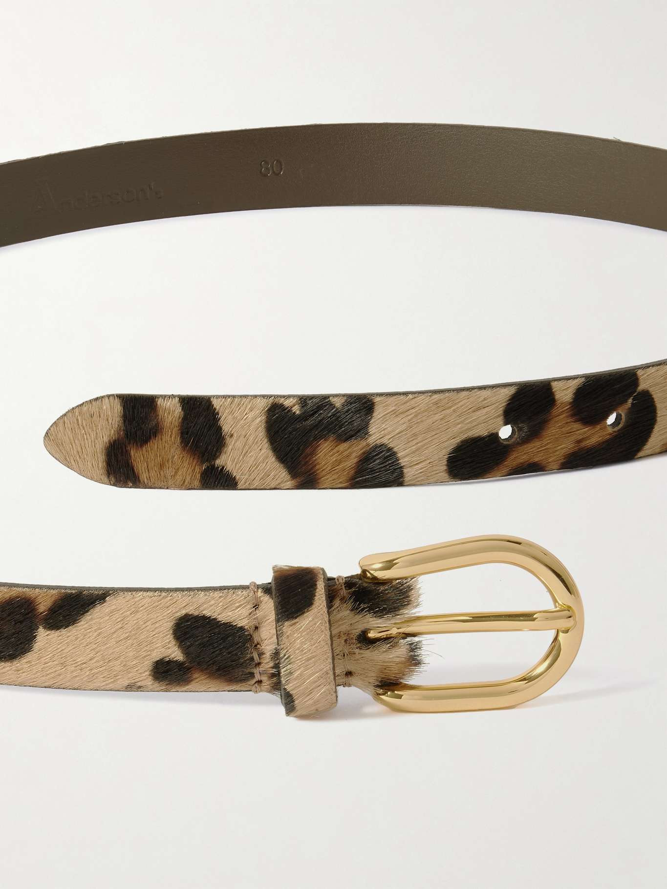 Leopard-print calf hair belt Leopard print - 3