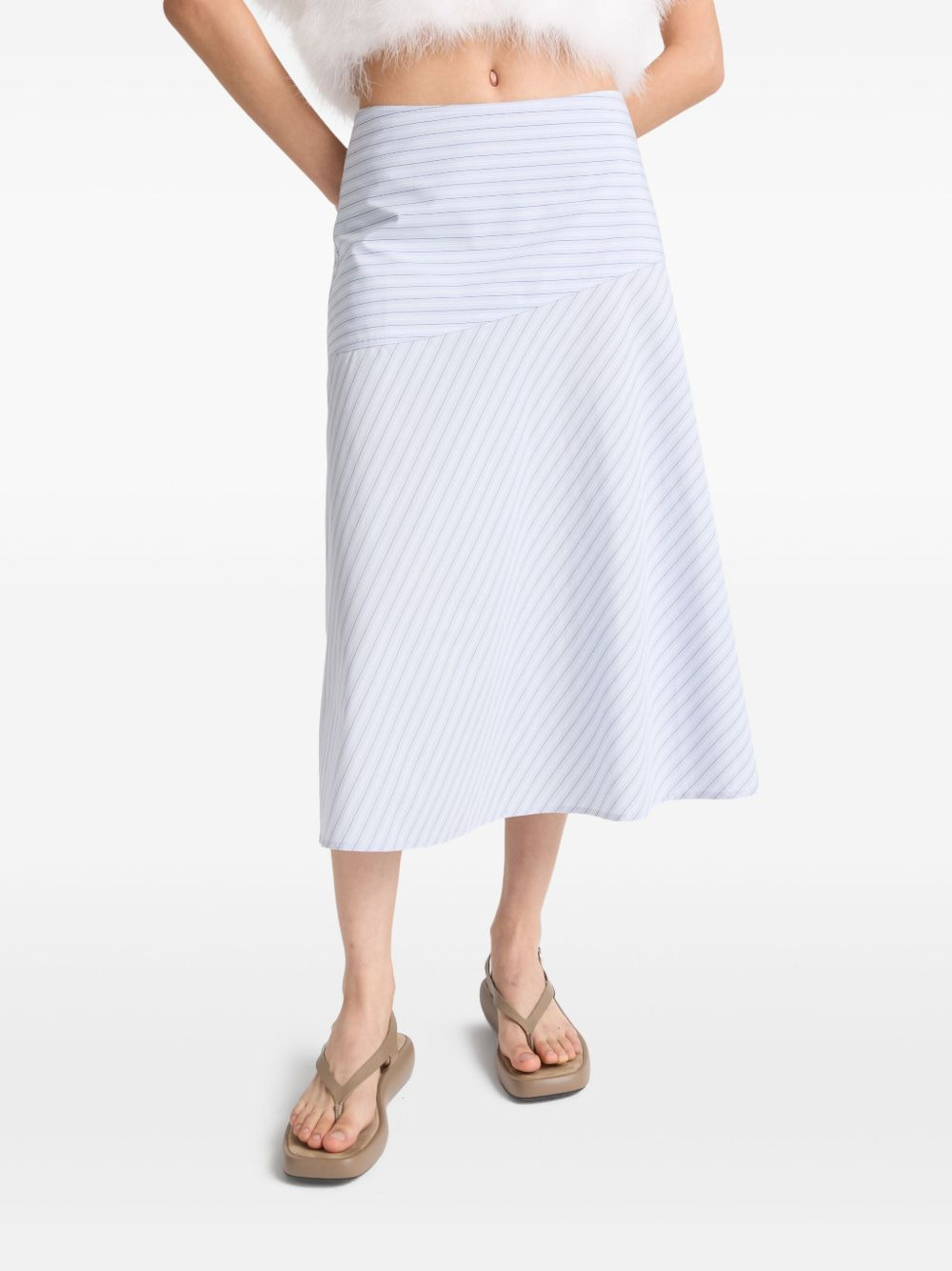 cotton A-line skirt - 3