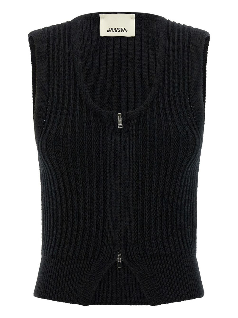 Devima ribbed zip vest 1