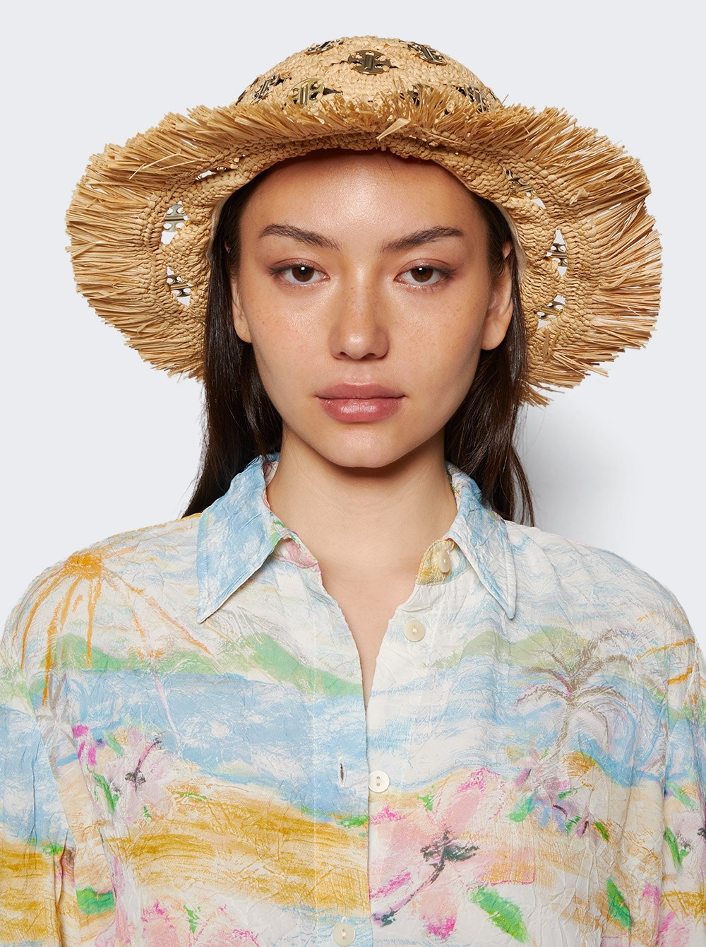 Raphia Bob Hat Natural And Light Gold - 2