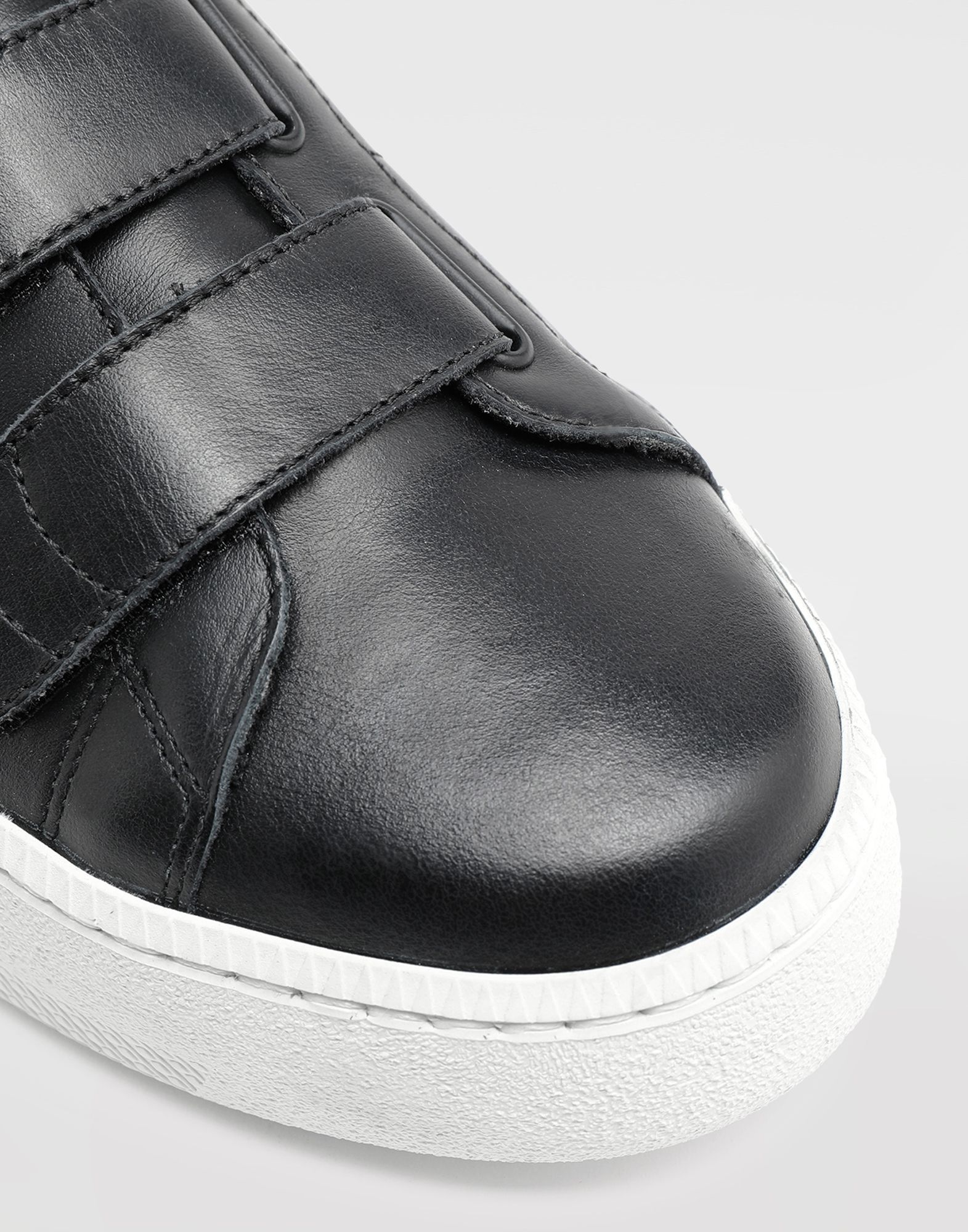 Wedge leather tennis shoes - 5