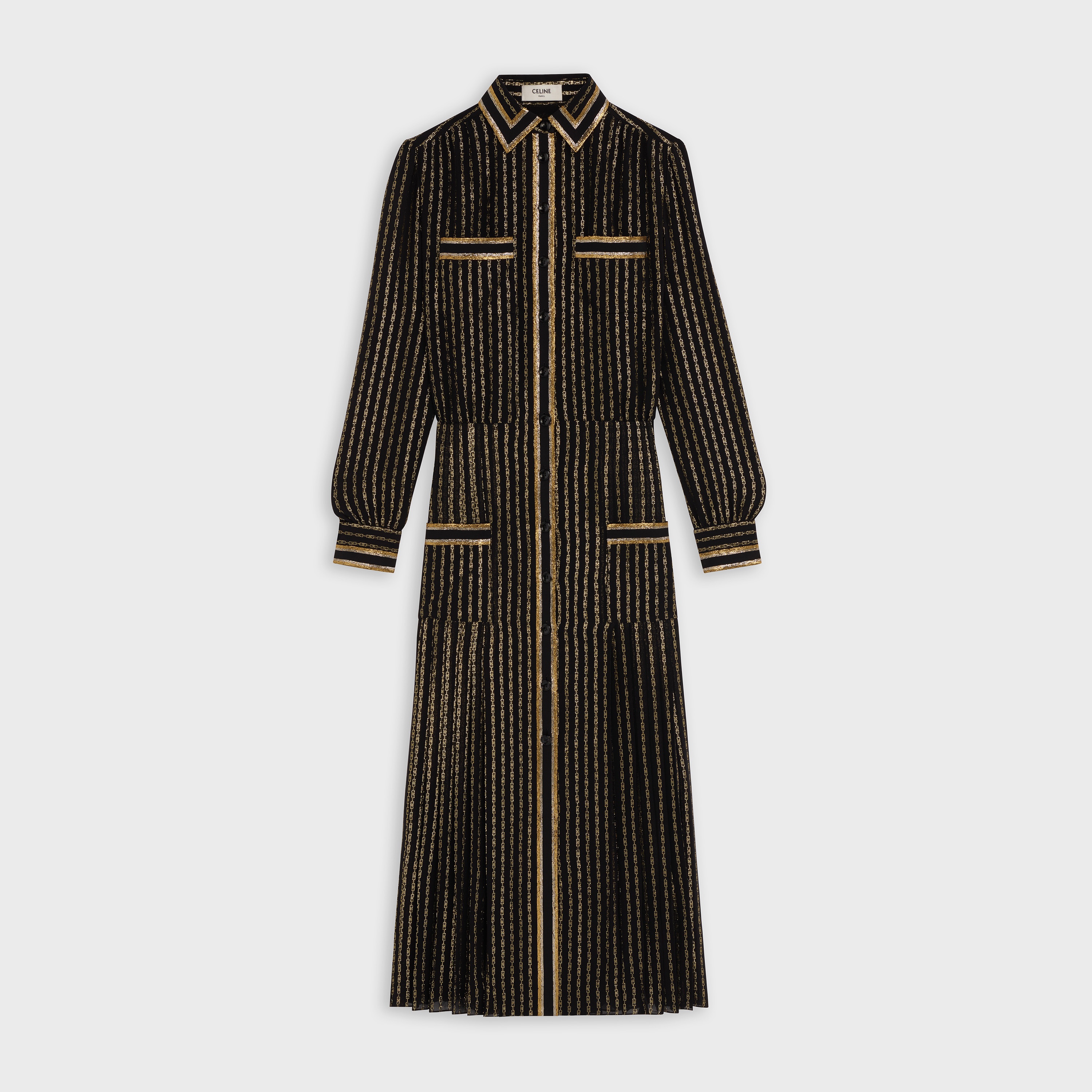 SHIRT DRESS IN 'TRIOMPHE' SILK LAMÉ - 1