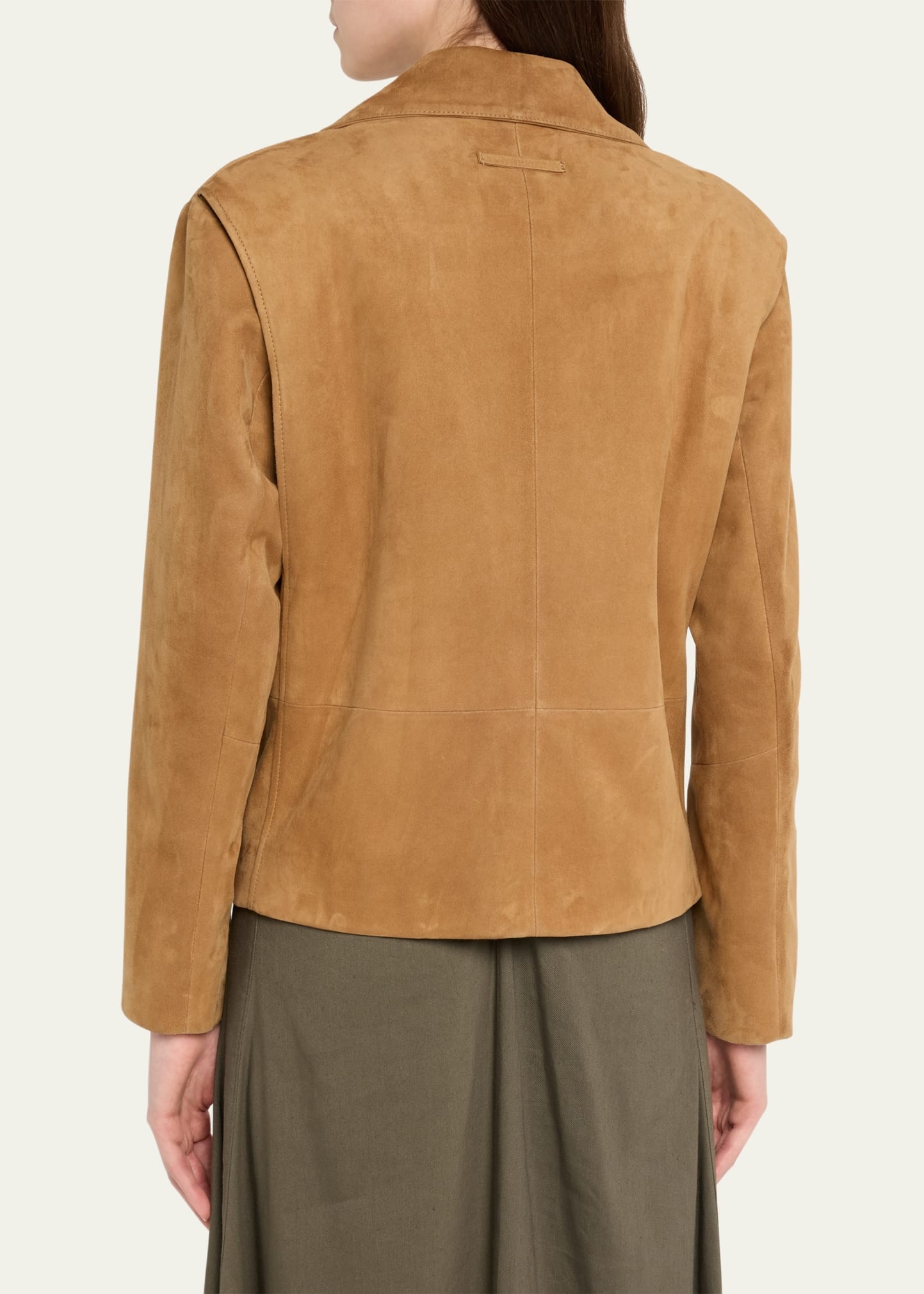 Nola Double-Breasted Suede Jacket - 3