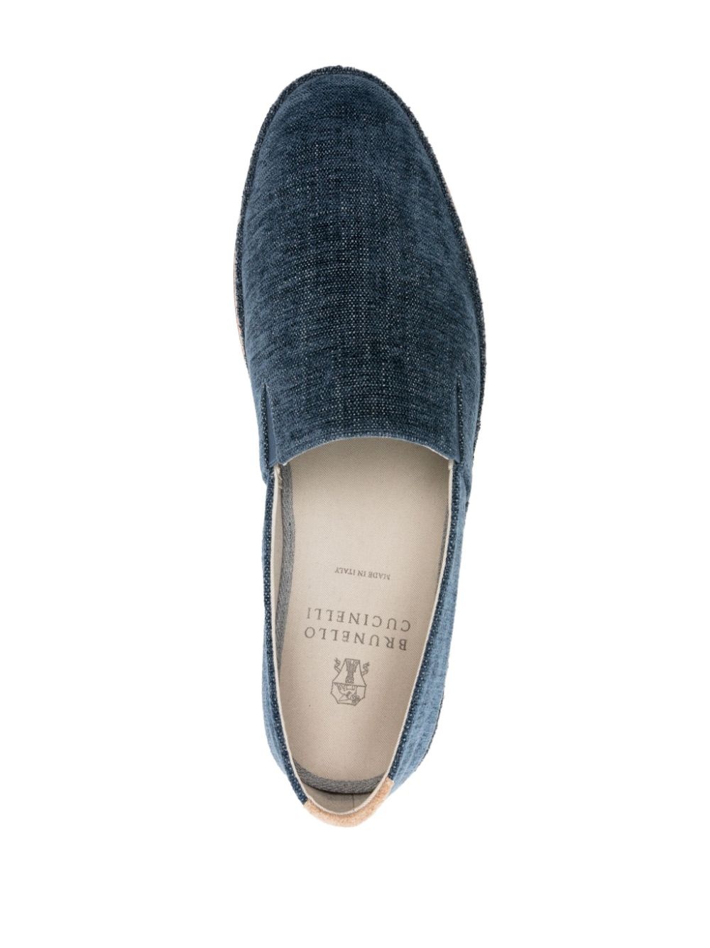 slip-on twill loafers - 4