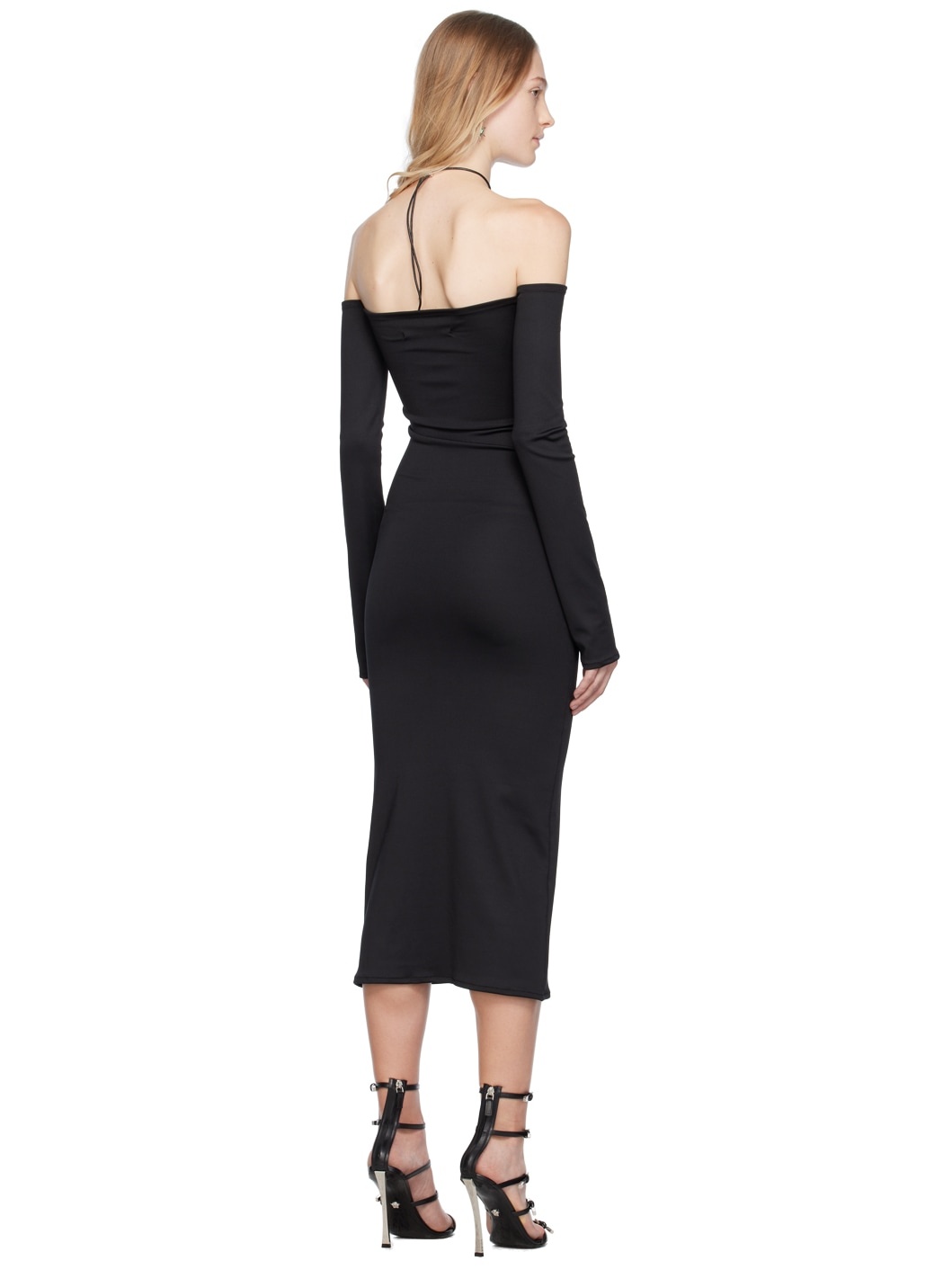 Black Bandage Midi Dress - 3