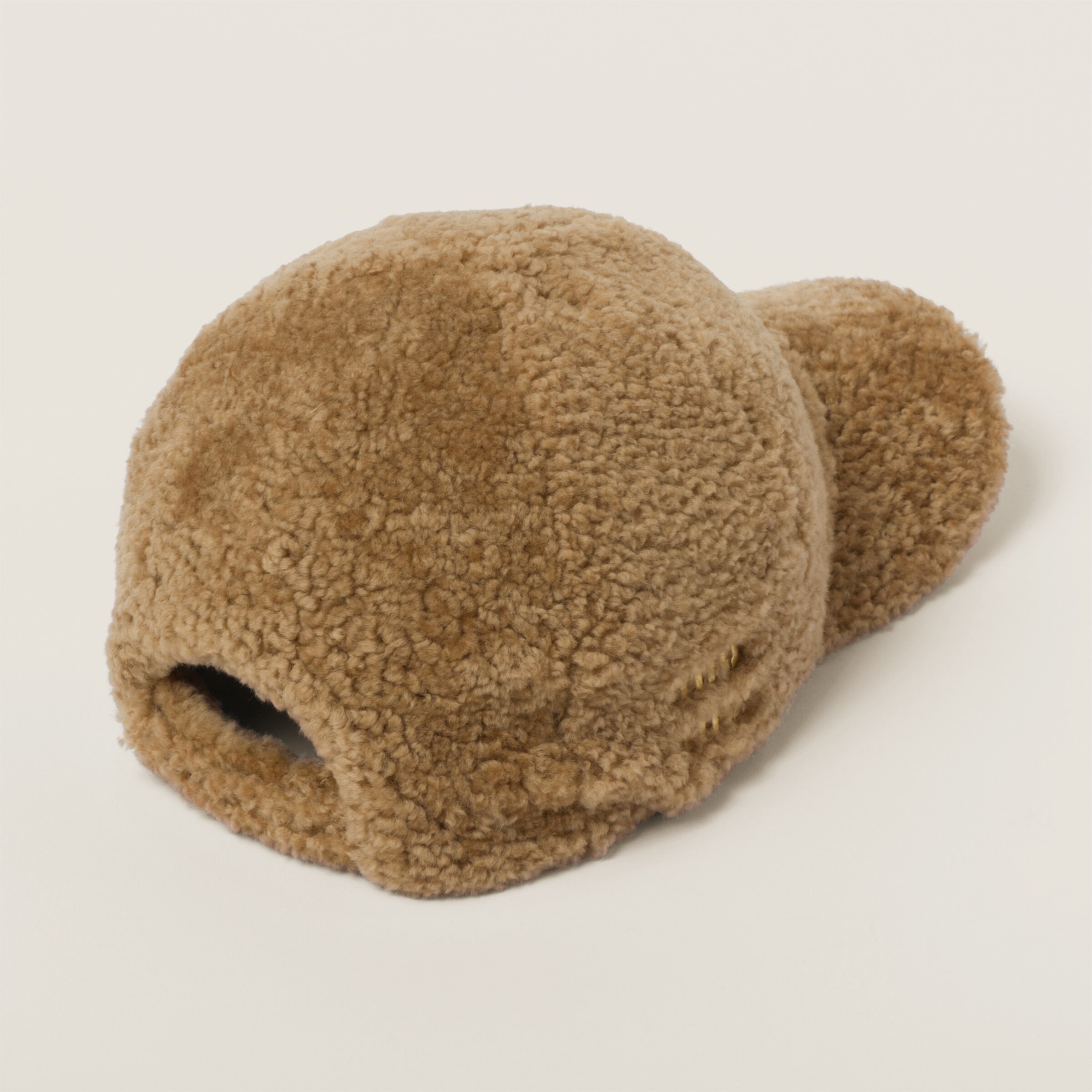 Faux shearling baseball cap - 2