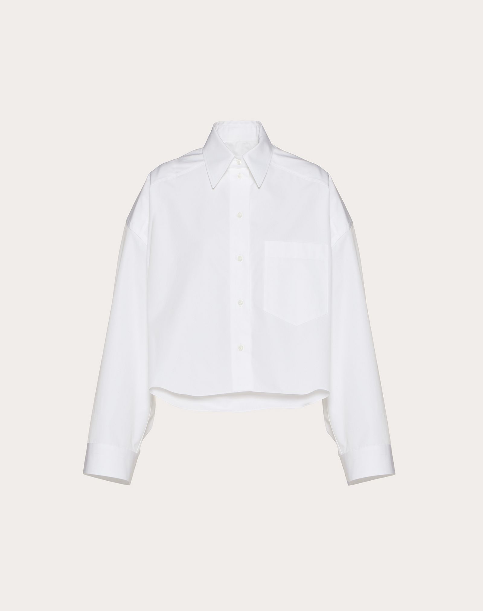 Cropped Compact Poplin Shirt - 1