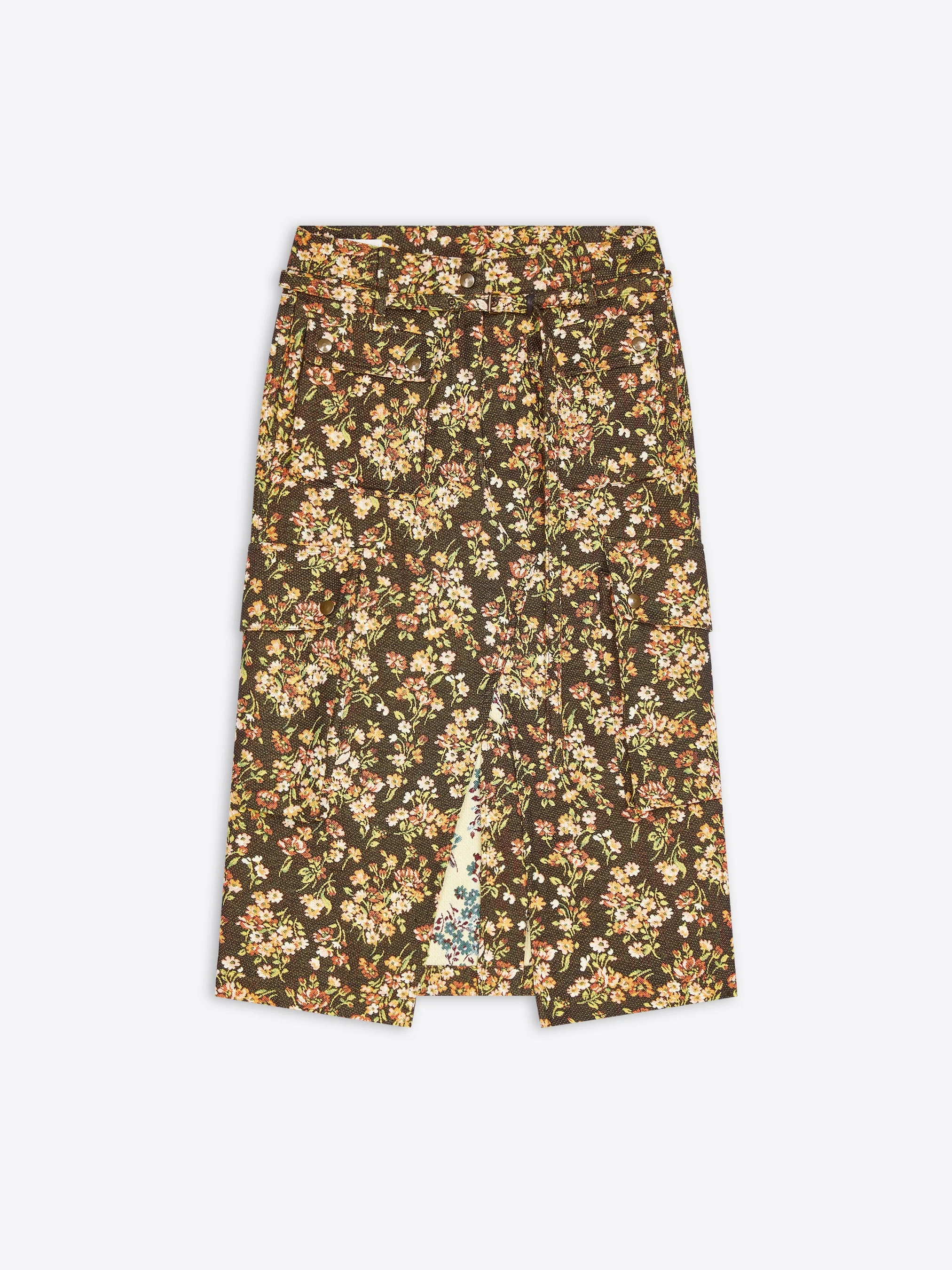 FLORAL CARGO SKIRT - 1