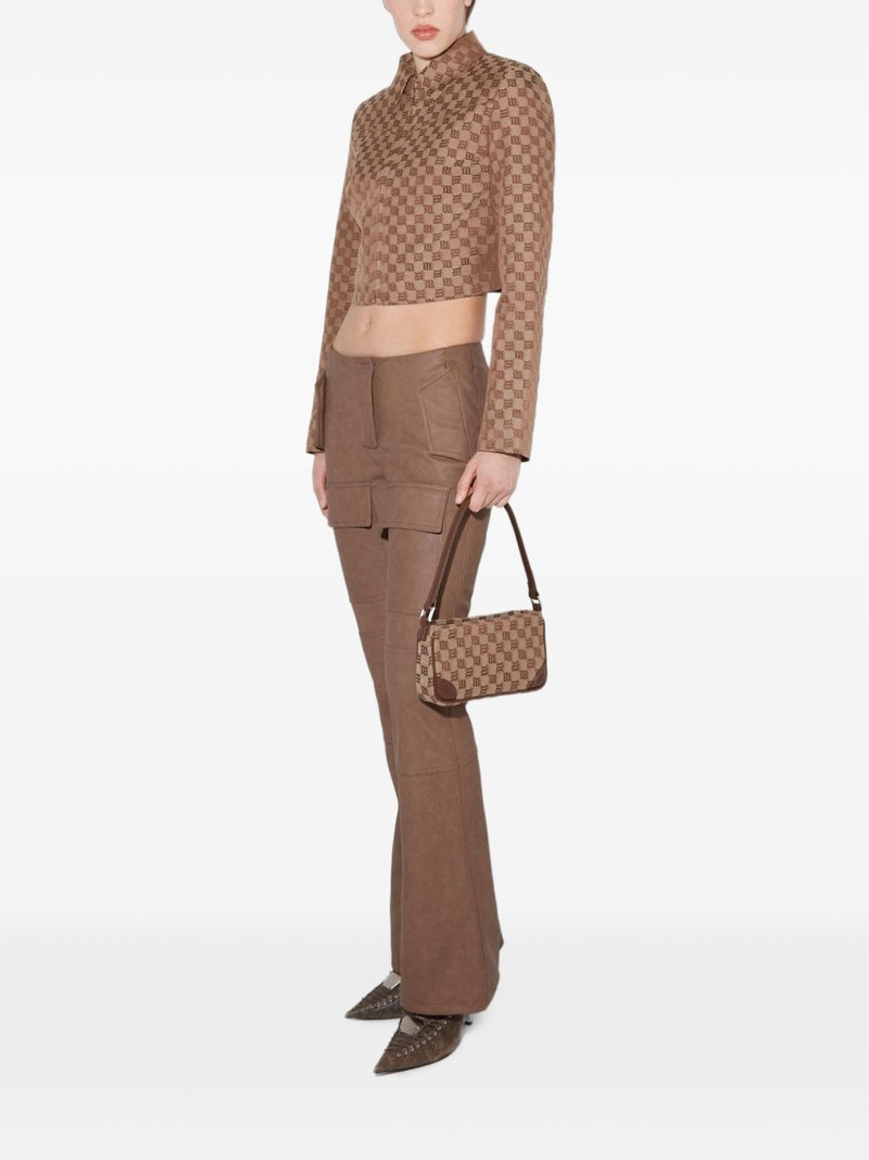 MISBHV faux-leather bootcut moto trousers outlook