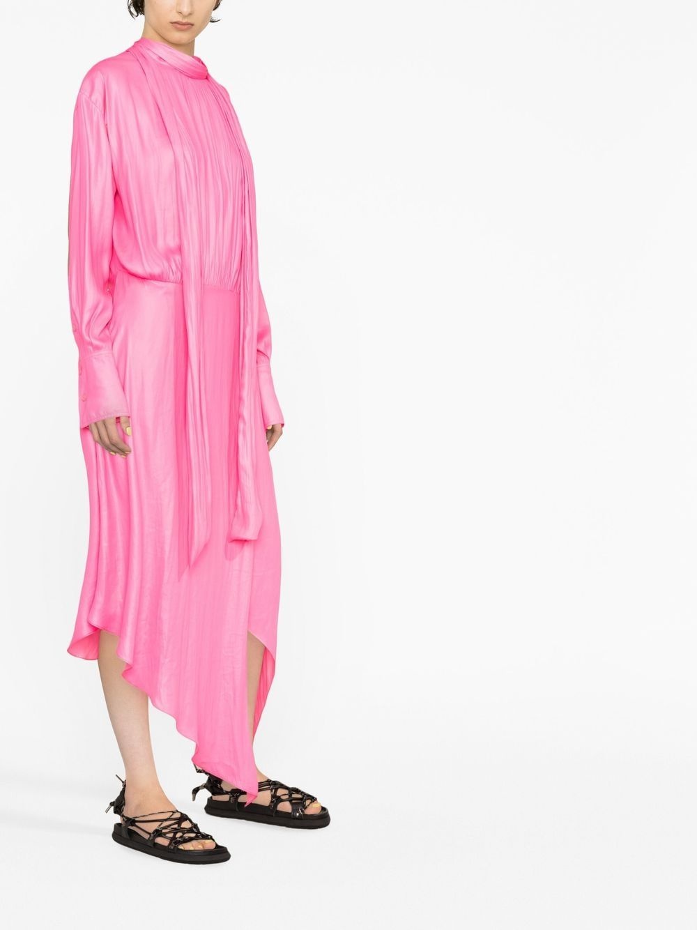 tie-detail long dress - 3