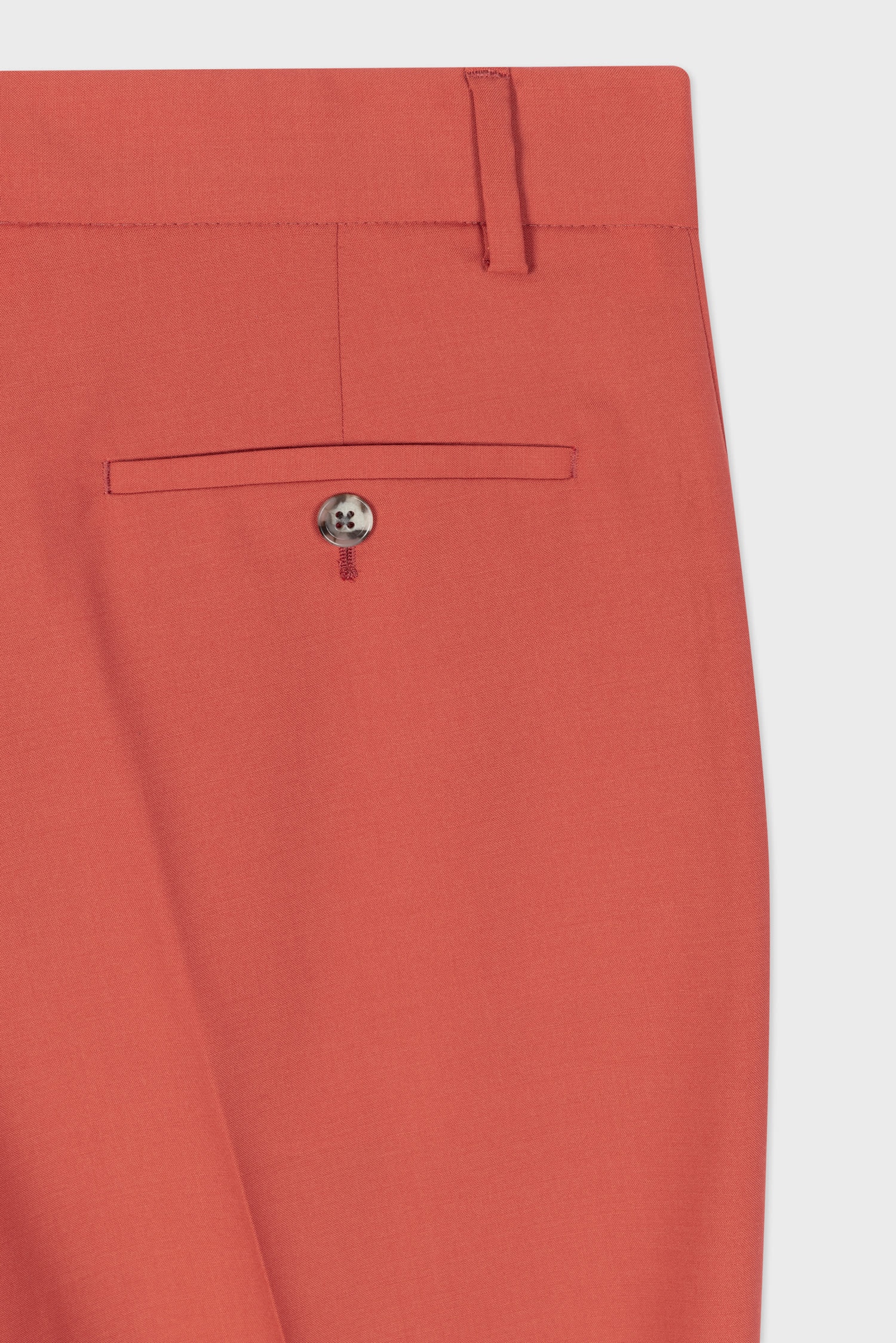 Coral Wool Slim-Fit Trousers - 2