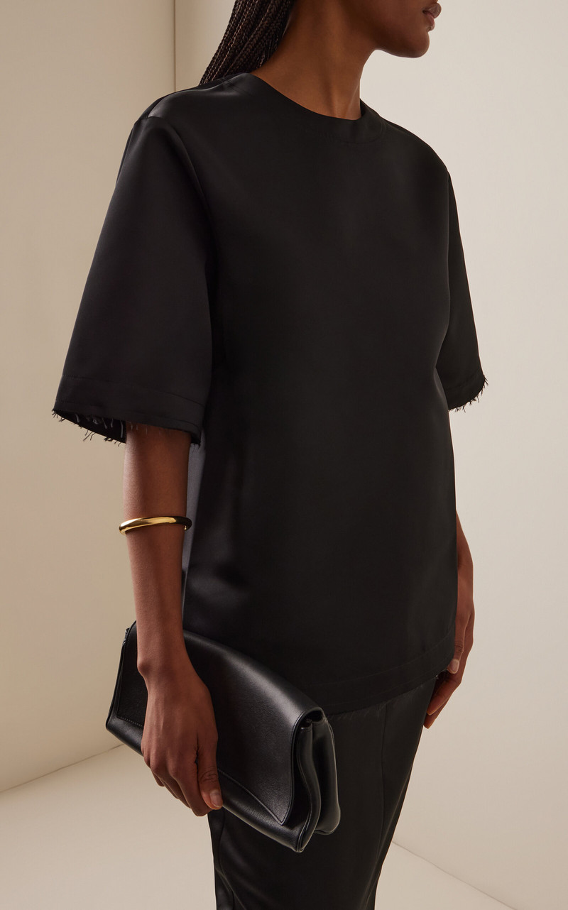 CO Oversized Satin Shirt black outlook