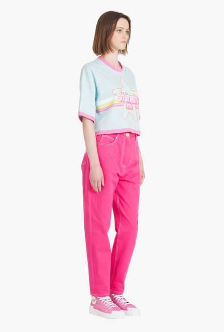 Balmain x Barbie - Boyfriend cut pink jeans - 7