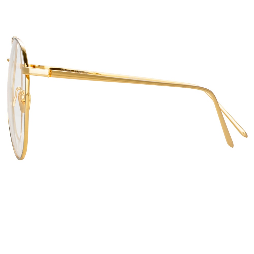Kirk Aviator Optical Frame in Yellow Gold - 3