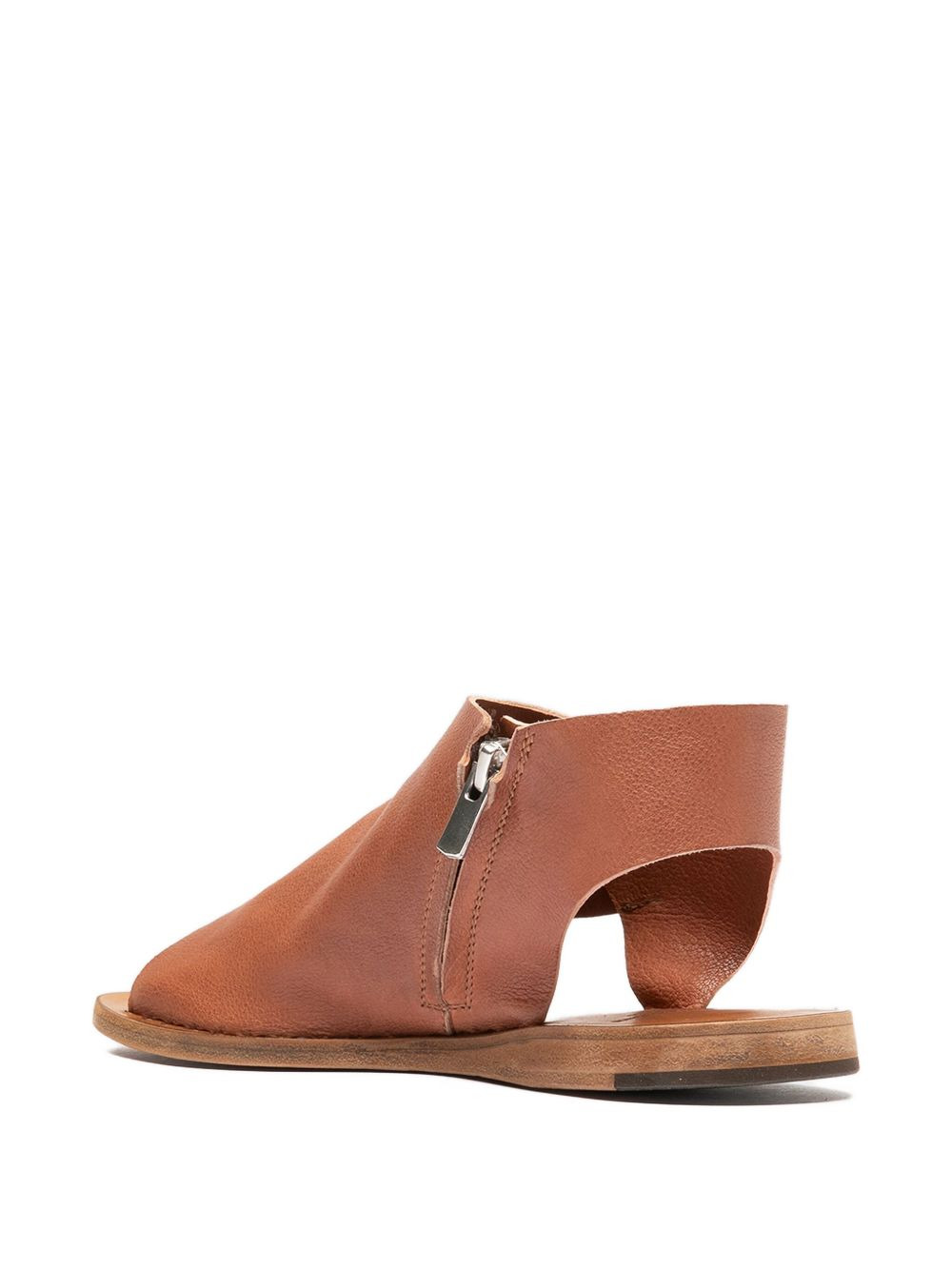 leather zip-fastening sandals - 5