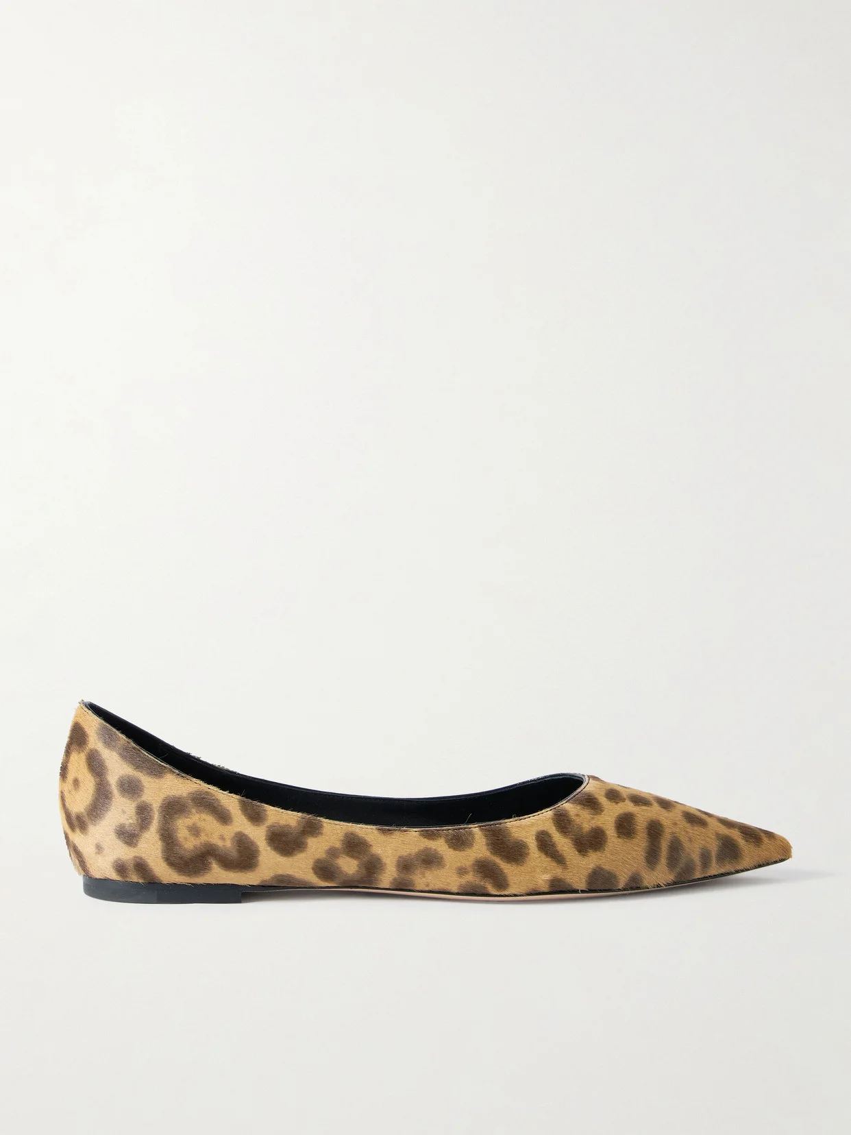 Love Leopard-print Pony Hair Ballet Flats - 1