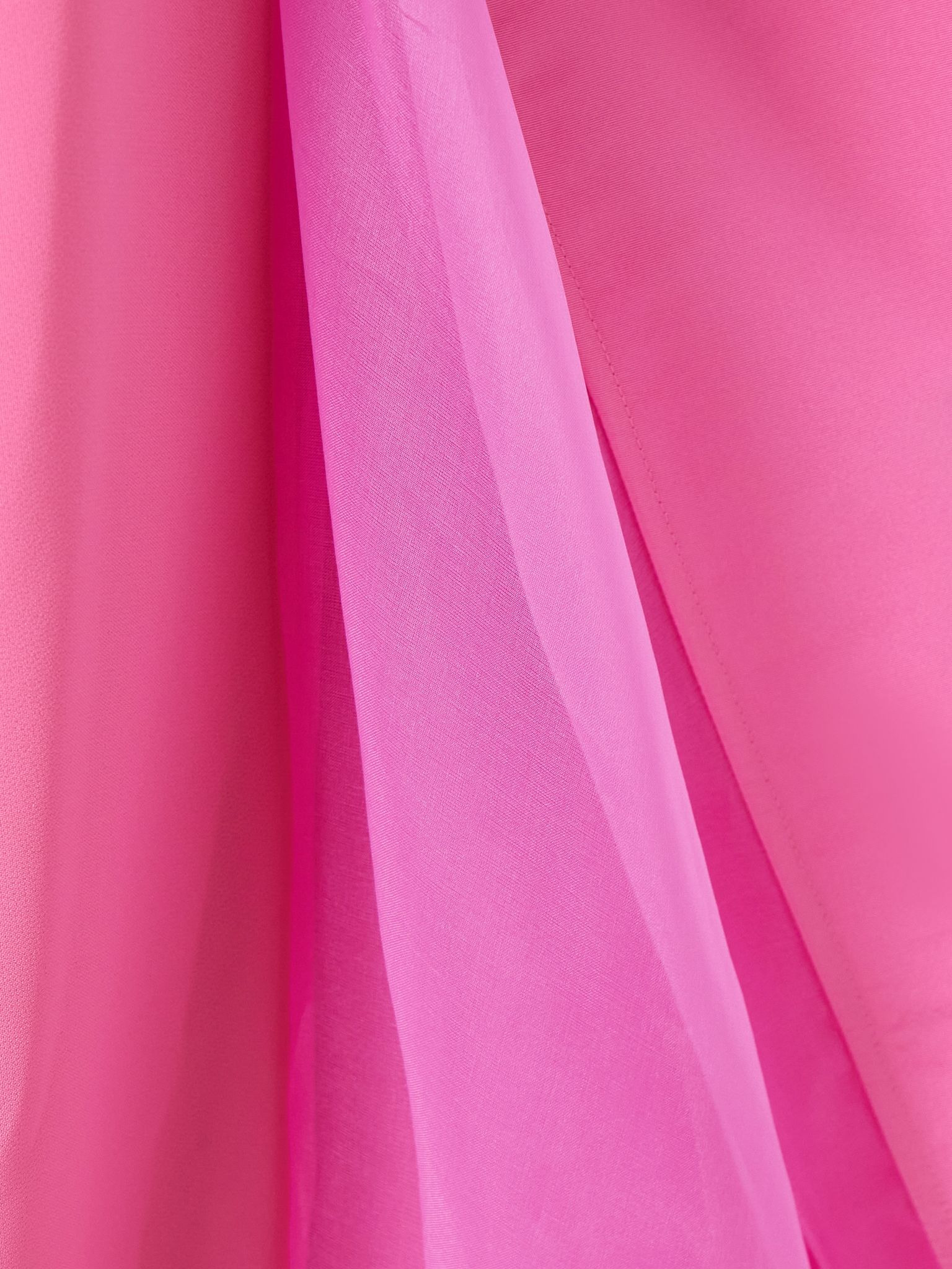 Strapless draped silk-organza trimmed taffeta gown Pink - 4