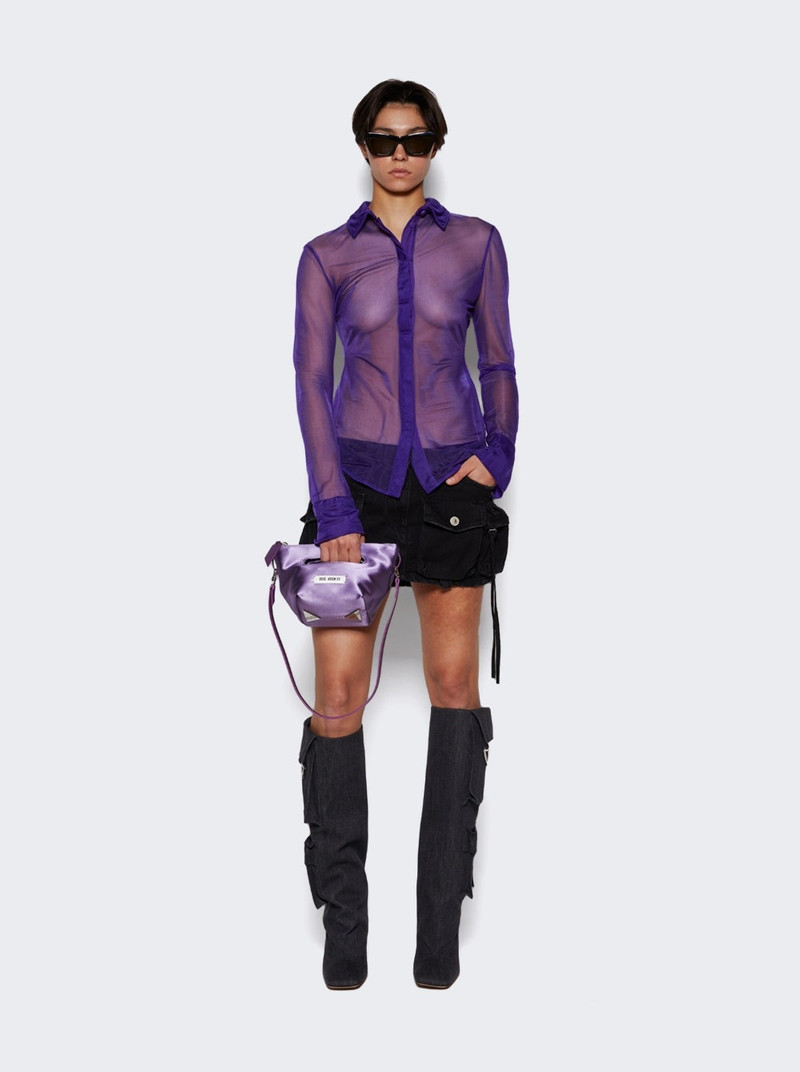 THE ATTICO Elton Shirt Purple outlook