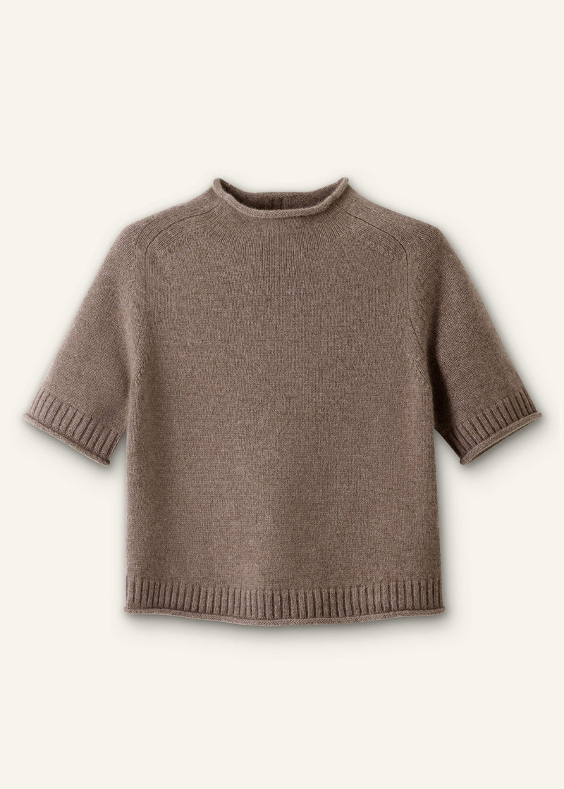 Roll Trim Knit Tee - 1