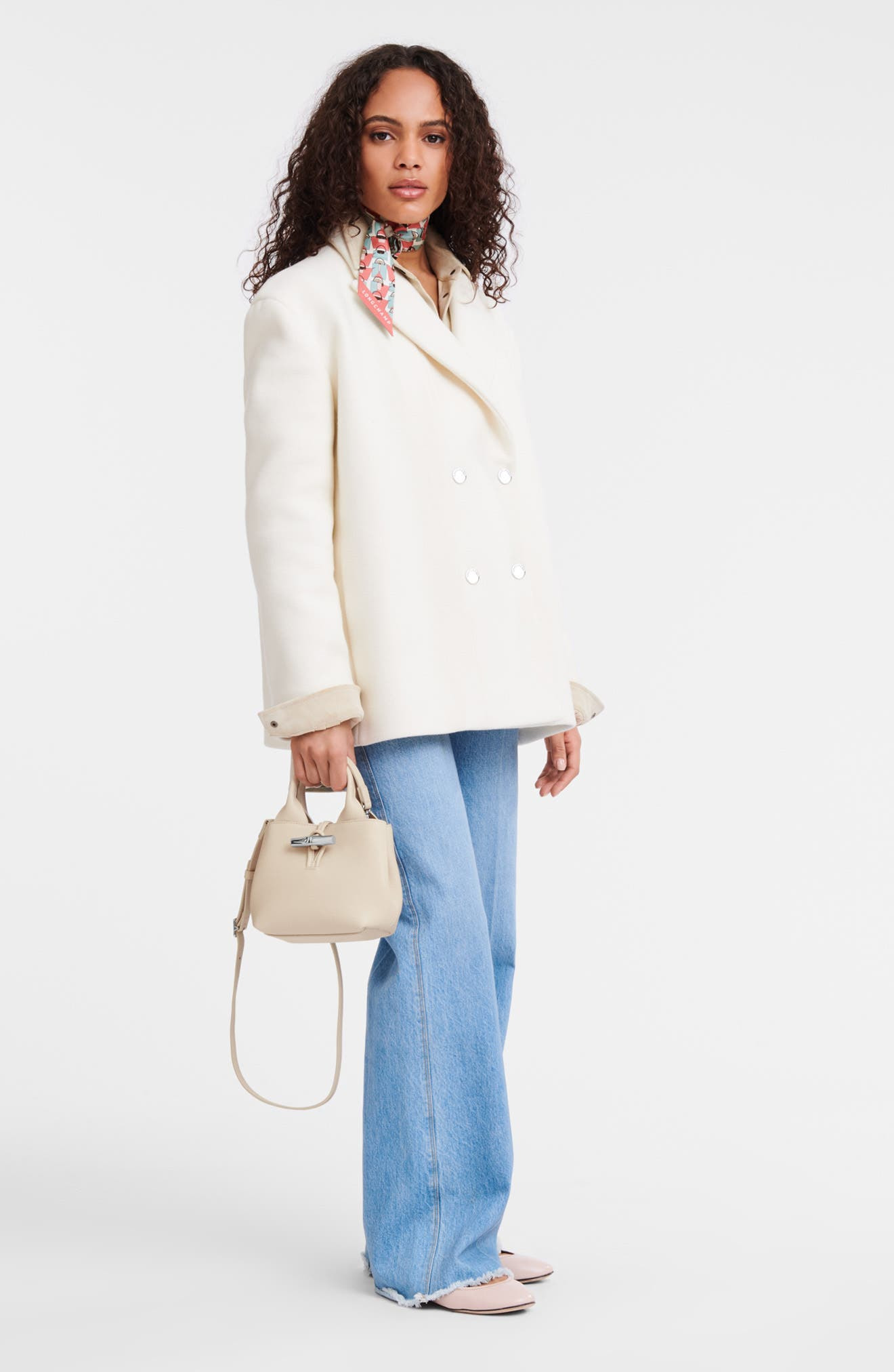 Longchamp Extra Small Le Roseau Leather Tote in Paper at Nordstrom - 2