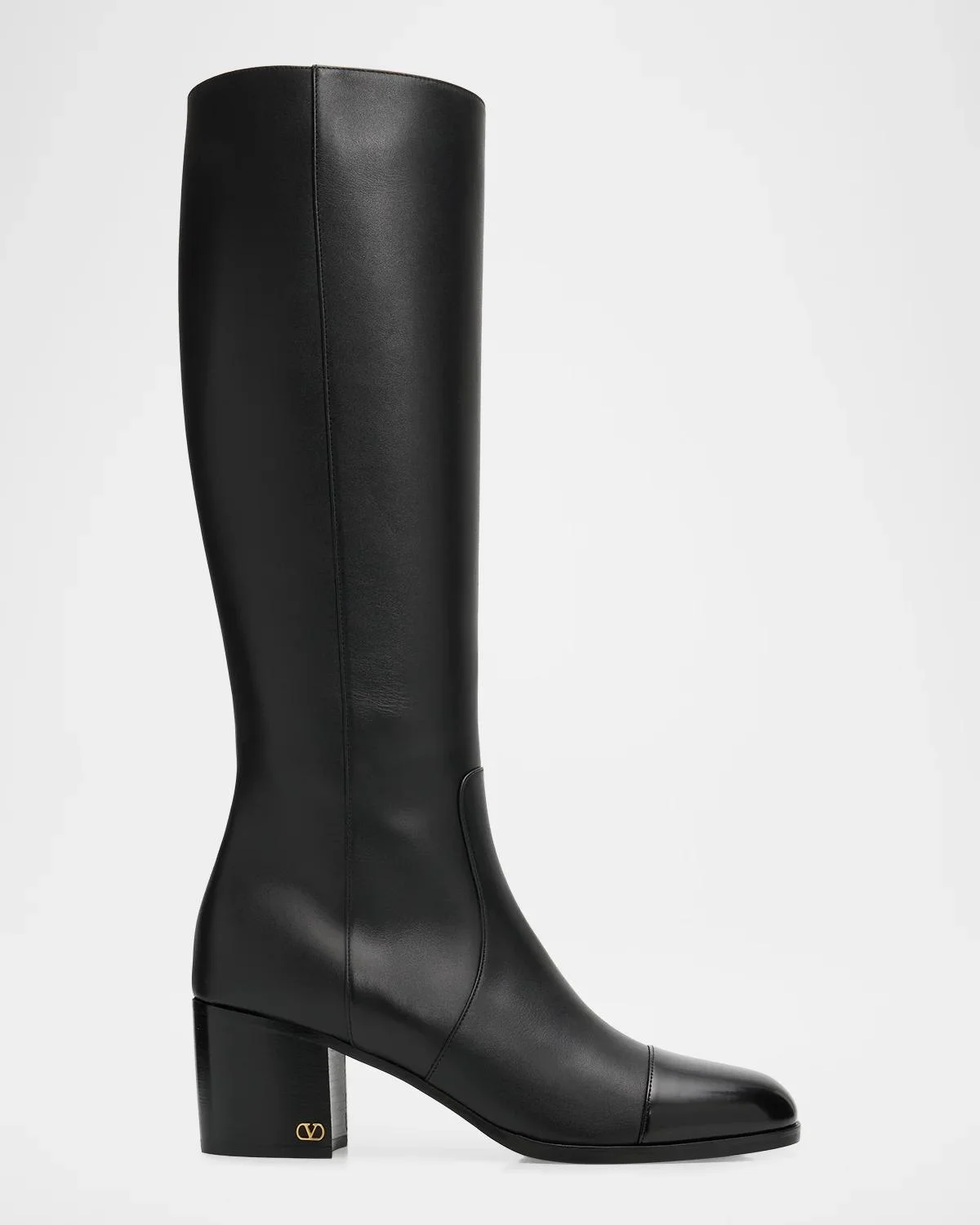 60mm Zimmy Leather Knee-High Boots - 1