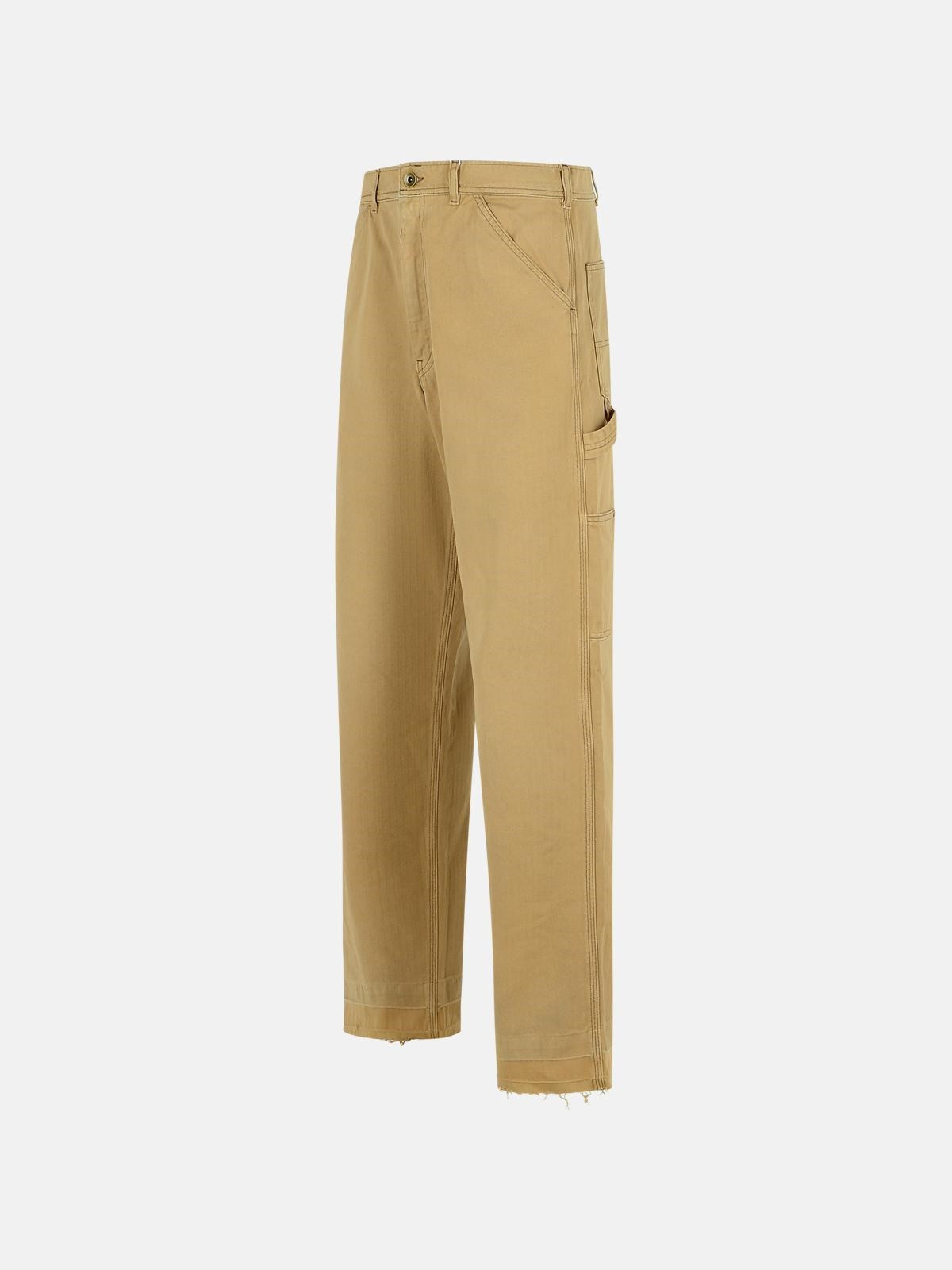 BEIGE COTTON PANTS - 2