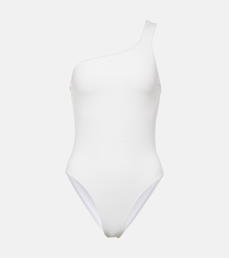 Sage cutout one-shoulder 수영복 - 1