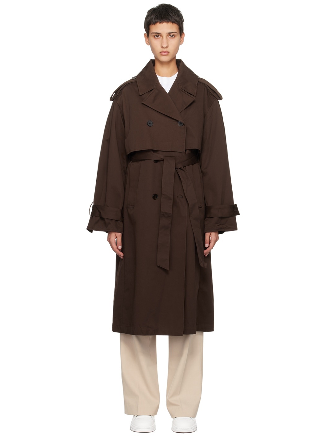 Axel Arigato Brown Vista Trench Coat ssense REVERSIBLE