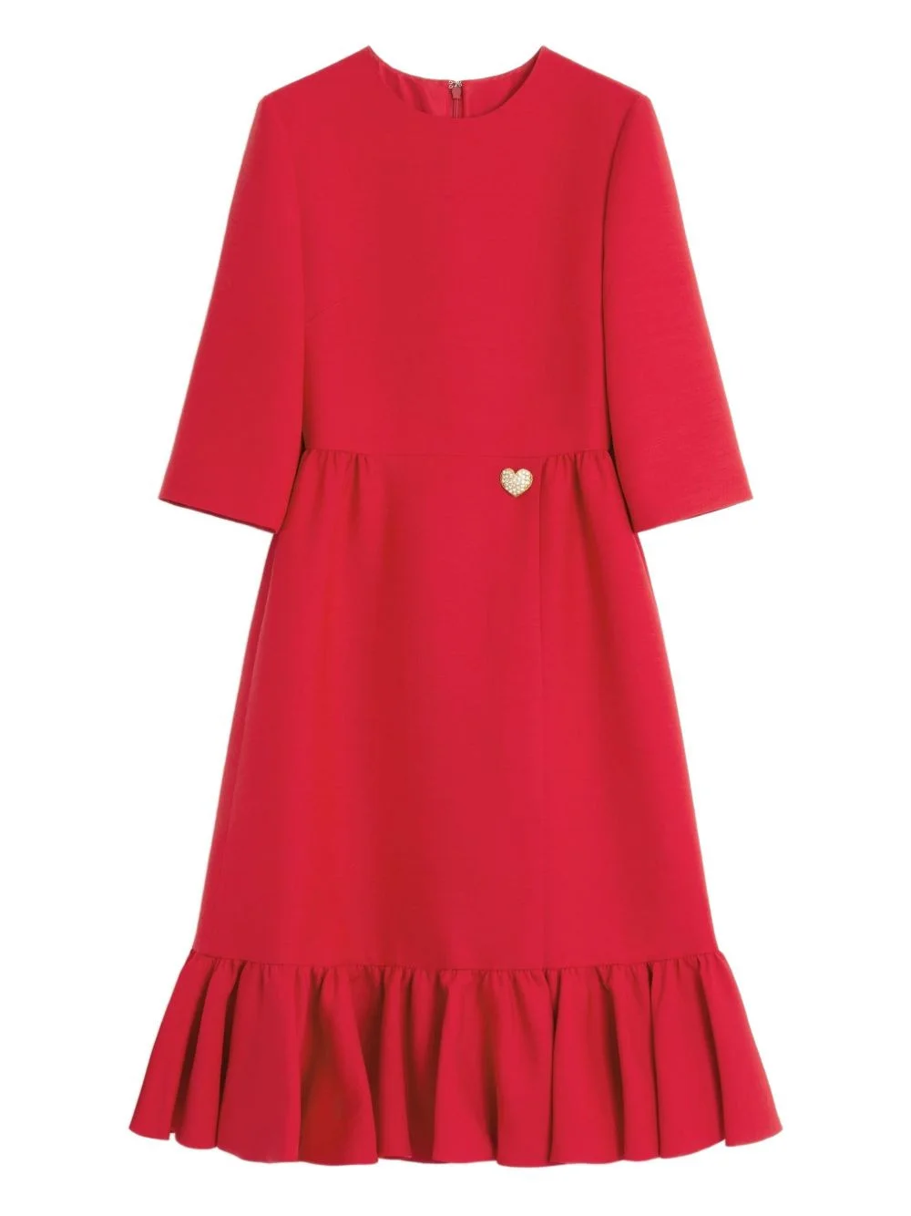 crepe midi dress - 1