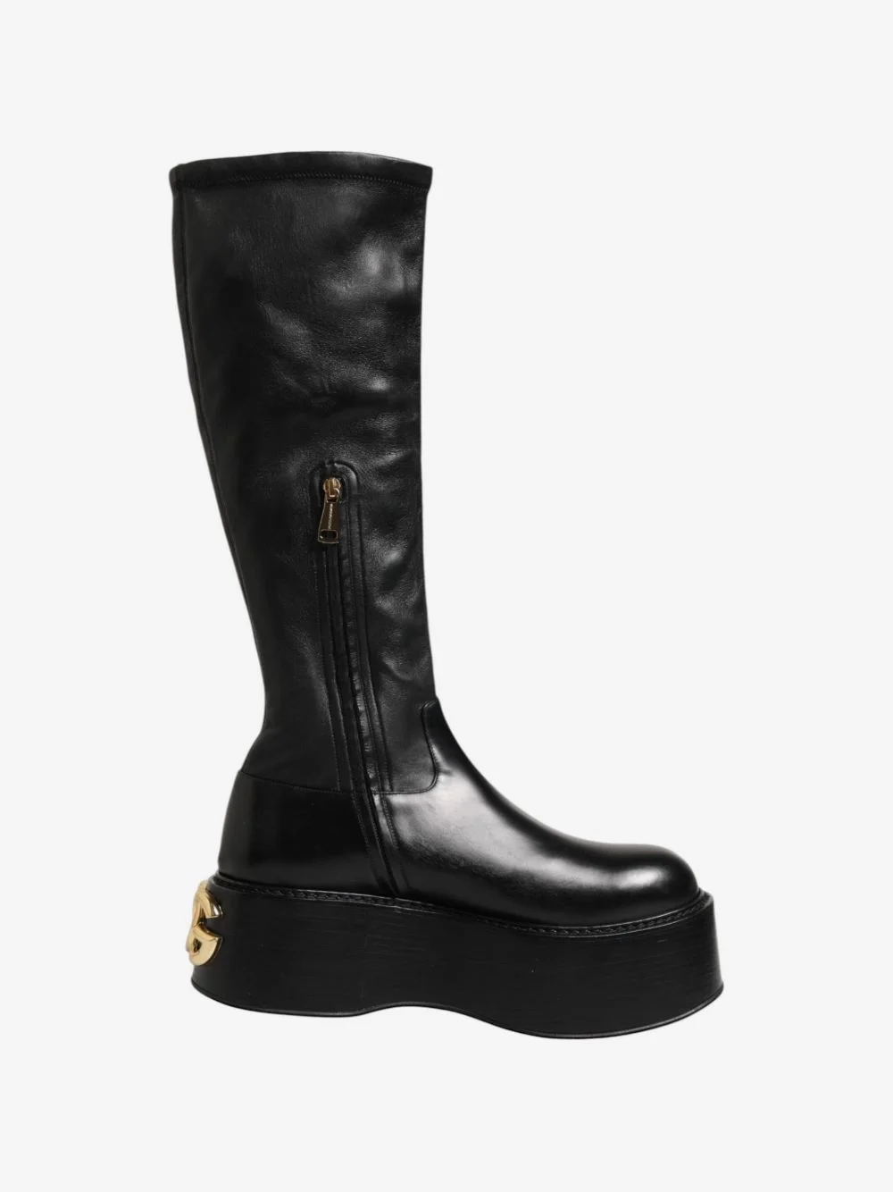 logo-plaque platform boots - 1