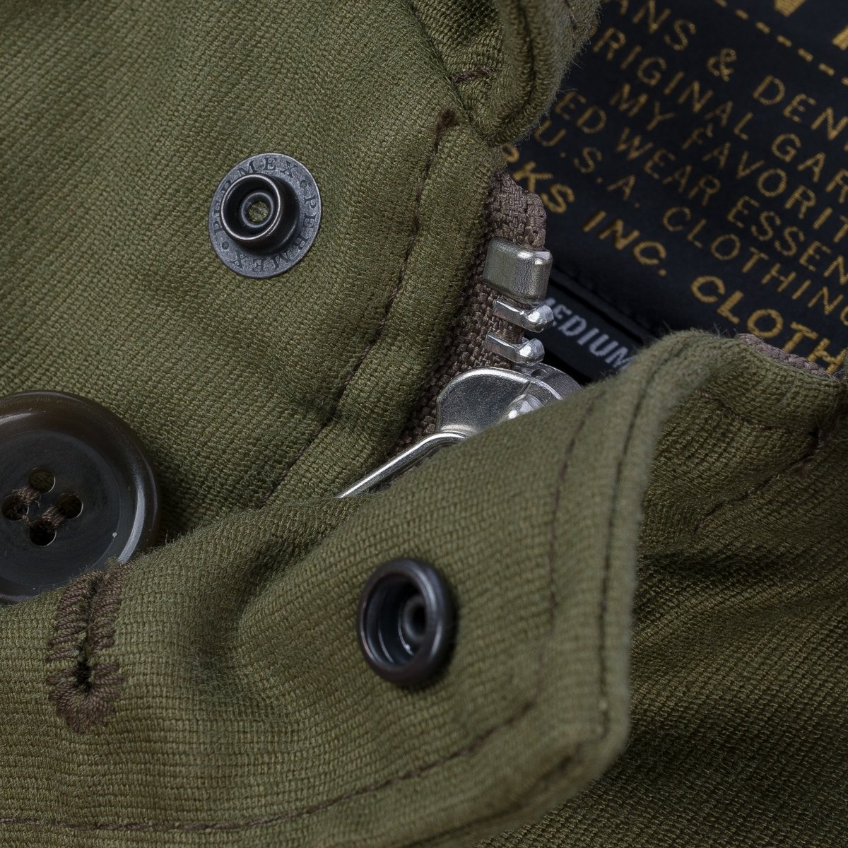 IHM-40-GRN Whipcord A2 Deck Jacket - Olive Drab Green - 14