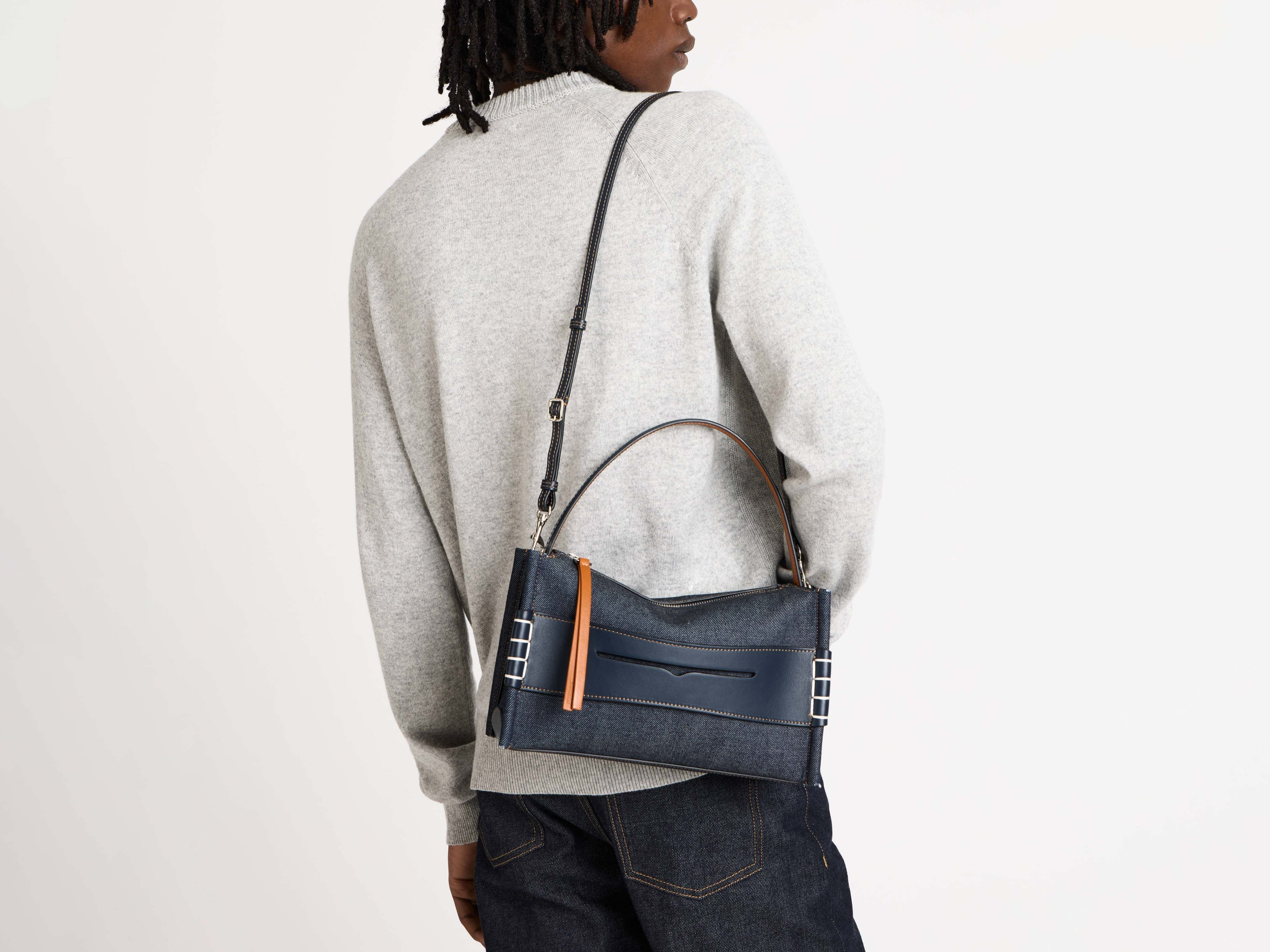 LOAFER BAG IN INDIGO DENIM - 2