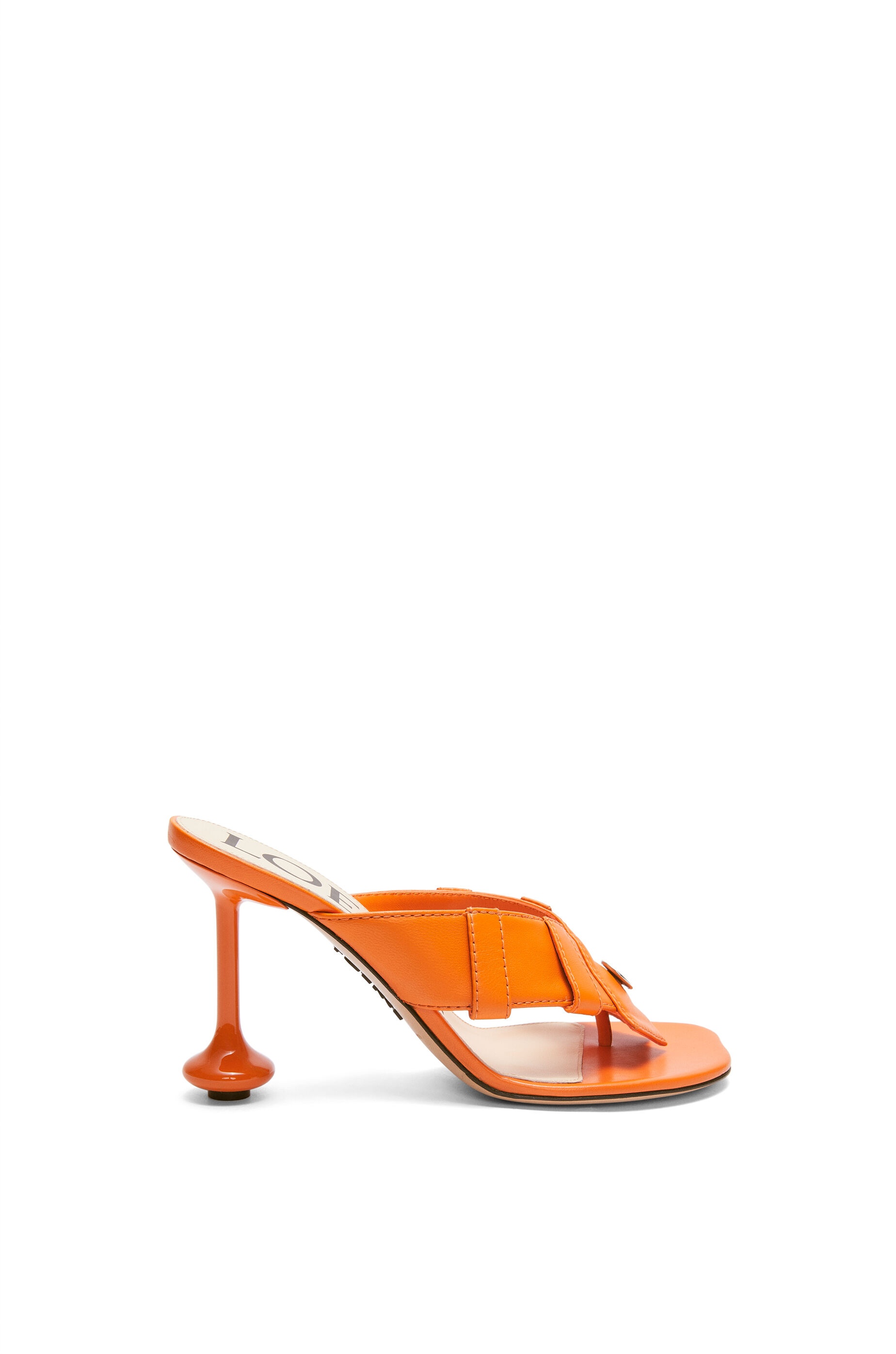 Toy Panta toe post heel sandal in lambskin - 1