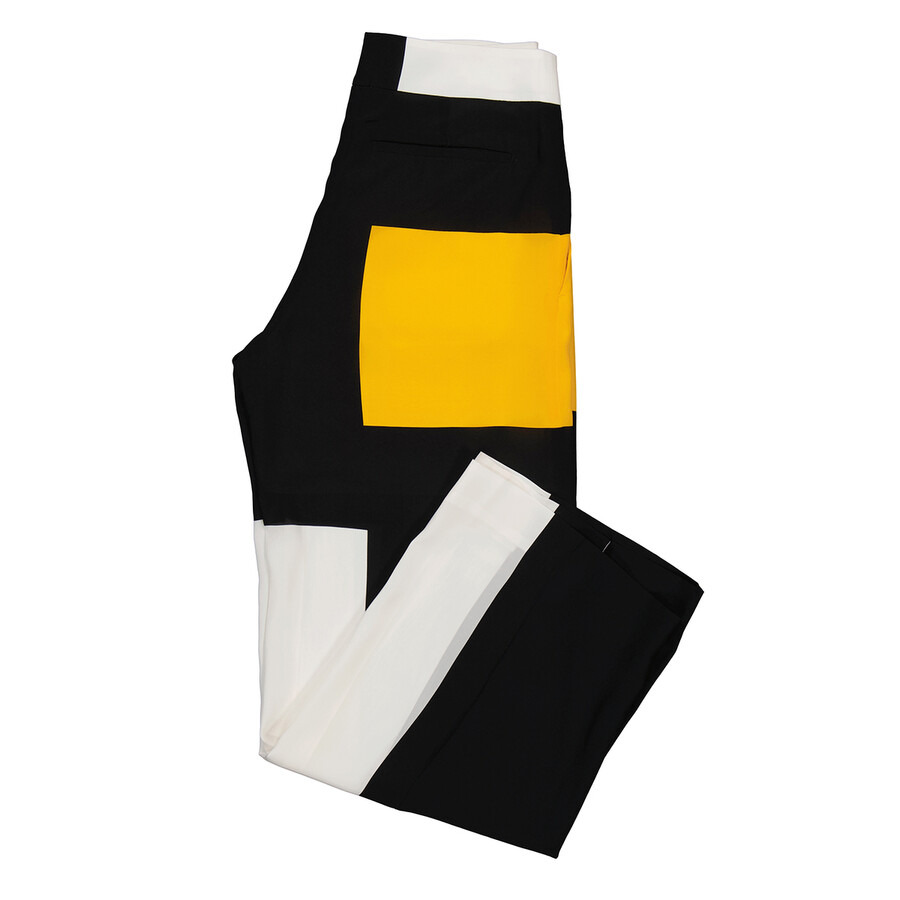 Burberry Deep Saffron Colorblock Jane Tailored Trousers - 7