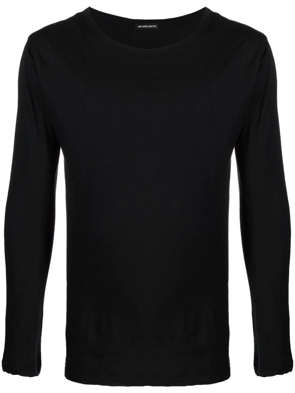 crew-neck fitted top - 1