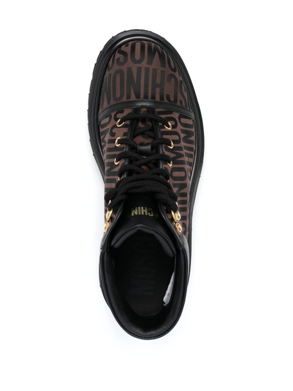 jacquard logo ridged-sole boots - 4