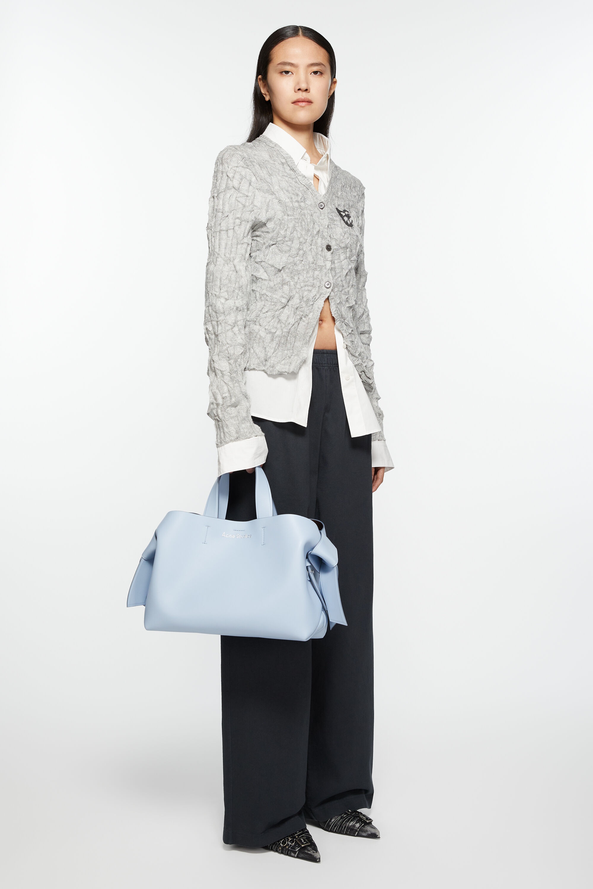 Musubi midi tote - Baby blue/brown - 2