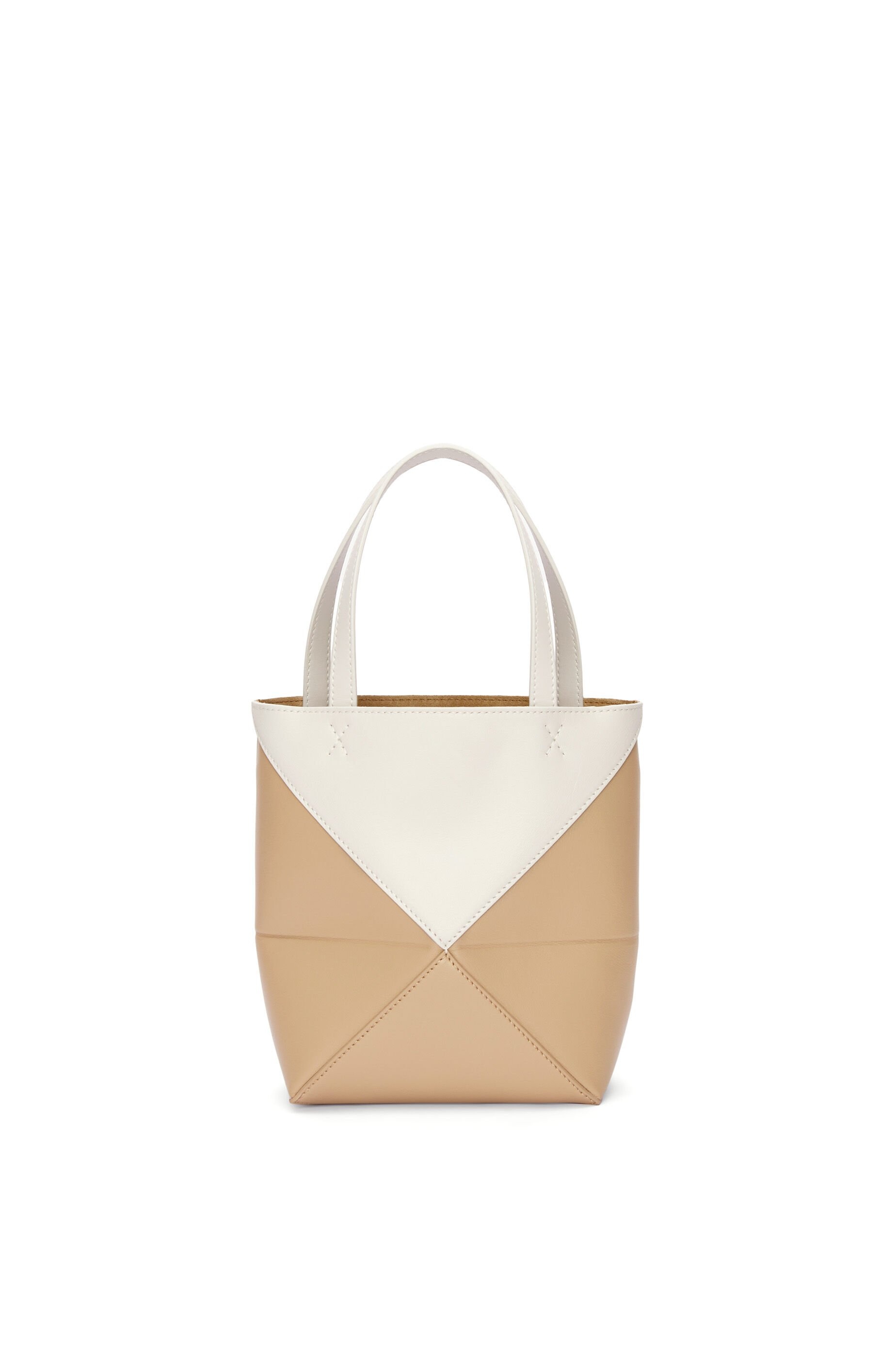 Mini Puzzle Fold Tote in shiny calfskin - 8