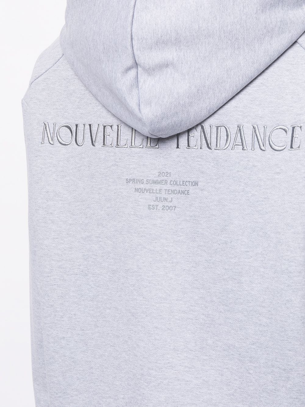 embroidered logo cotton hoodie - 5