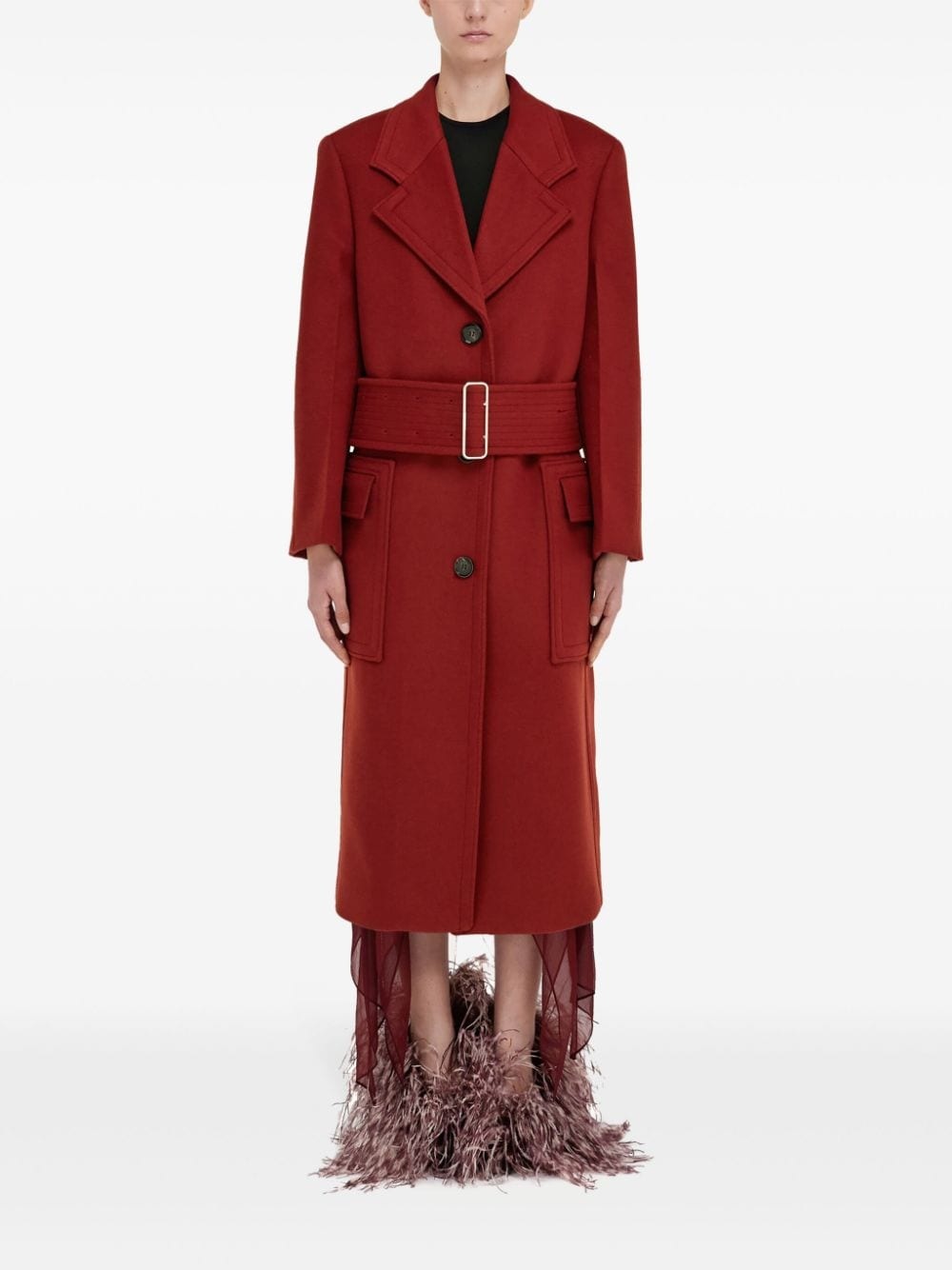 belted coat - 2