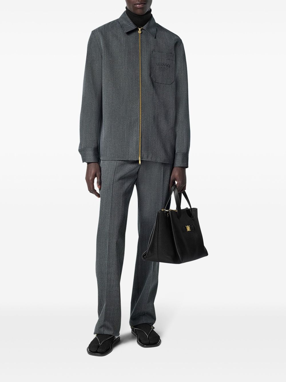 logo-embroidered jacket - 2