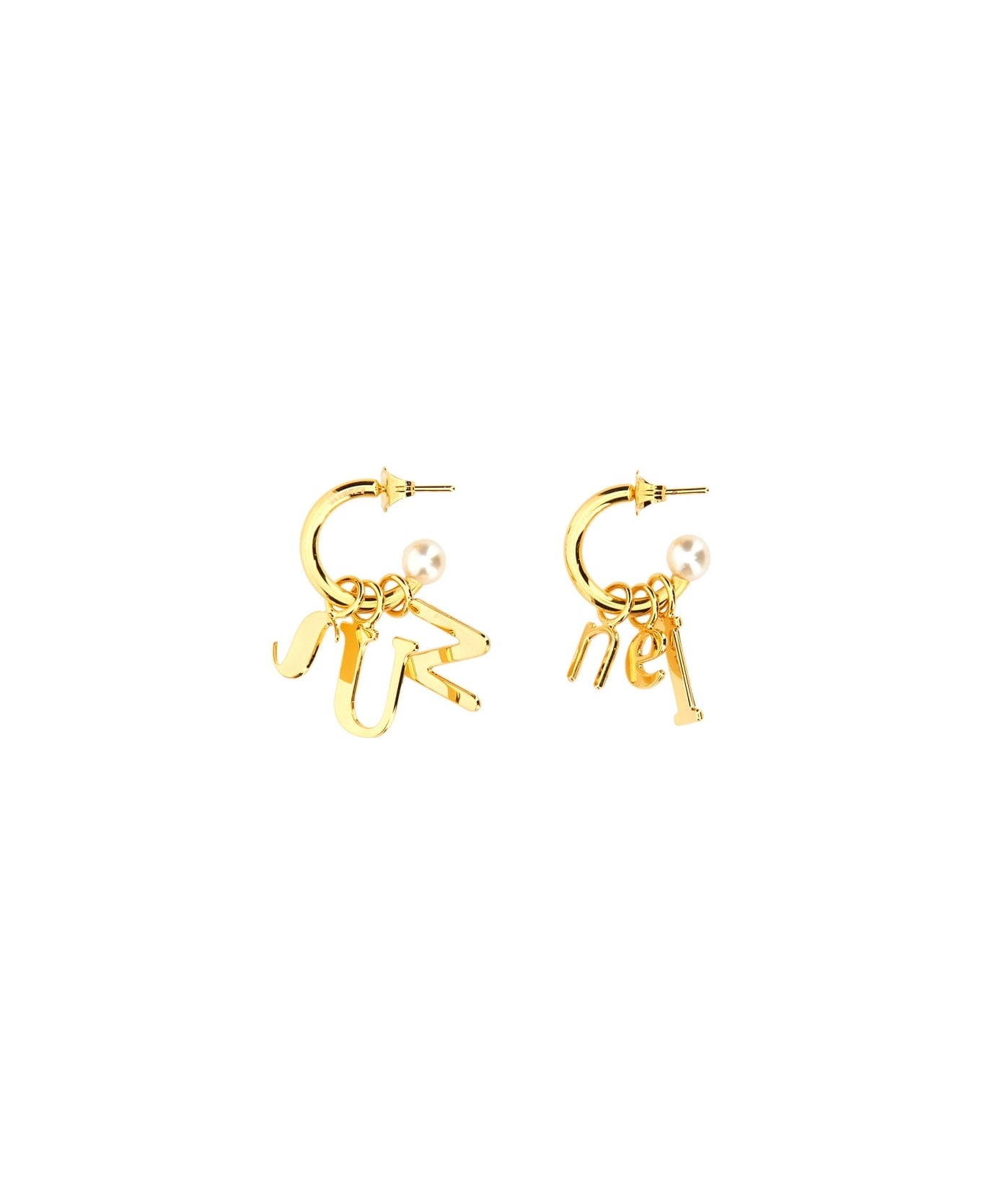 Lettering Logo Dangle Earrings - 1