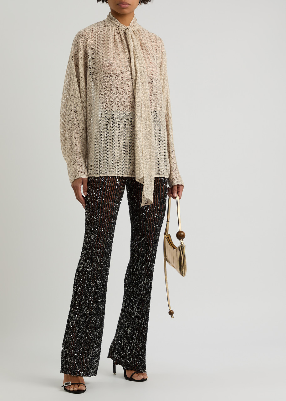 Missoni Metallic-weave Open-knit Blouse - 4